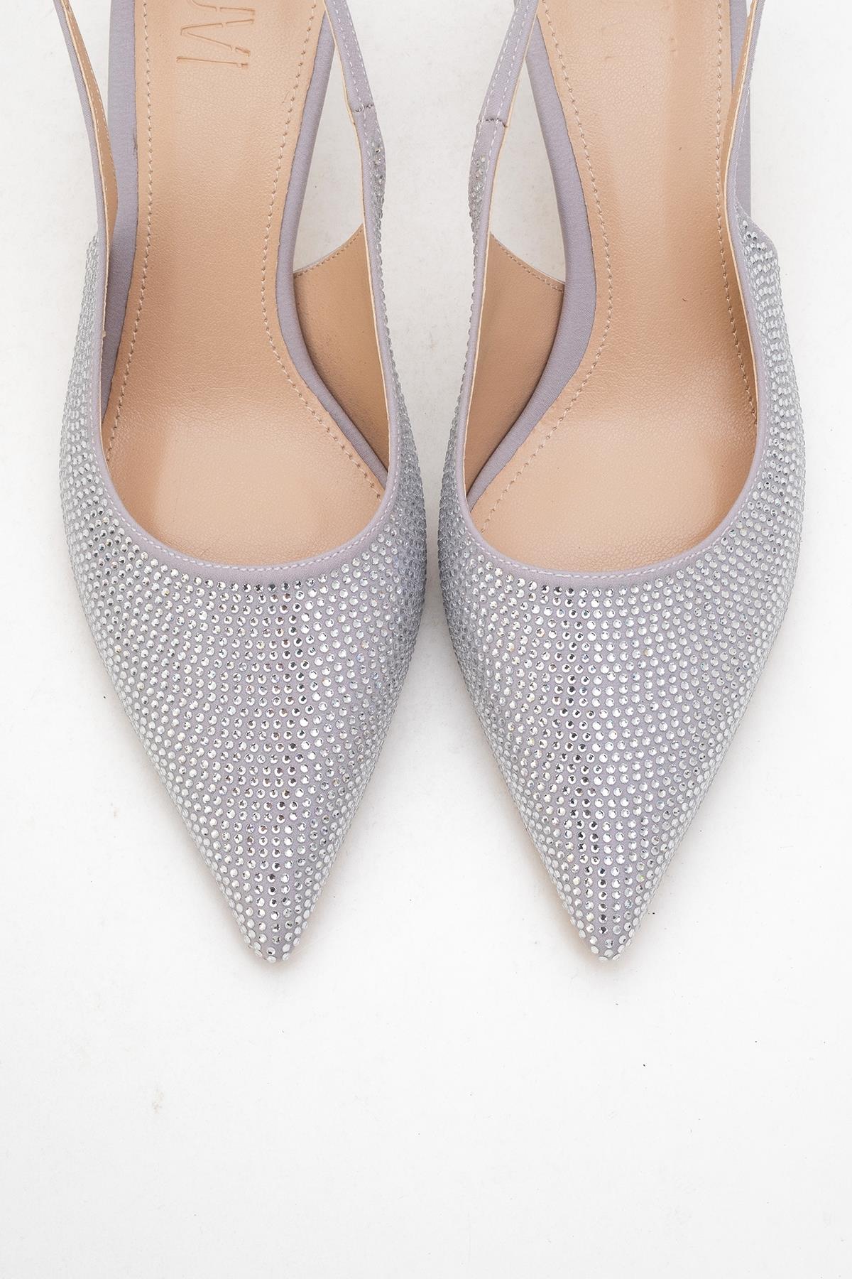 Novs - Silver Stiletto Dress Shoe (Women) - Image 2