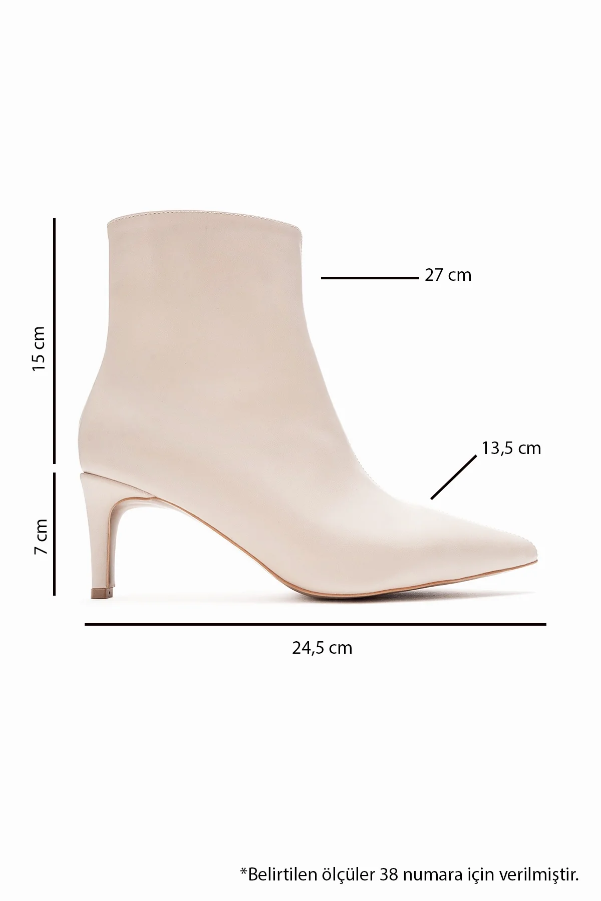 Noya - Beige Pointed Toe Slim Heel Boot (Women) - Image 3