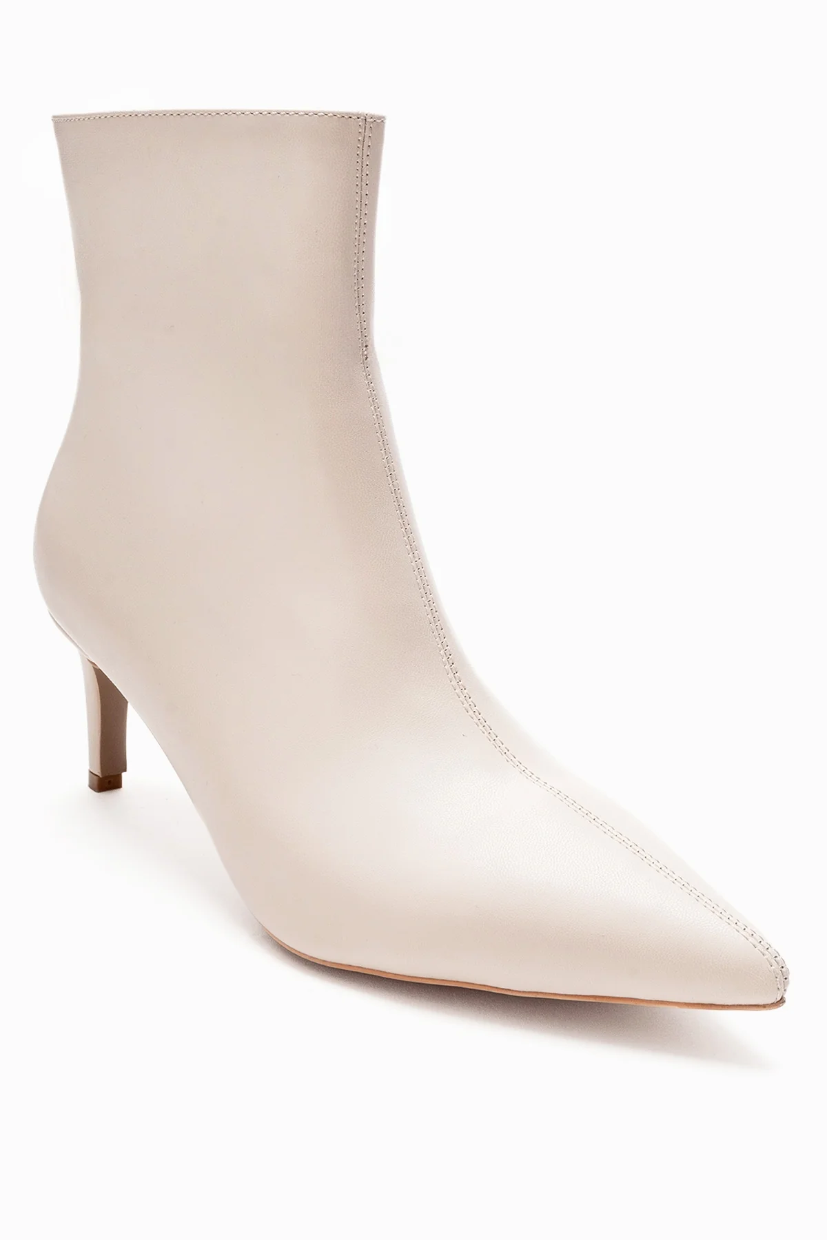 Noya - Beige Pointed Toe Slim Heel Boot (Women) - Image 4