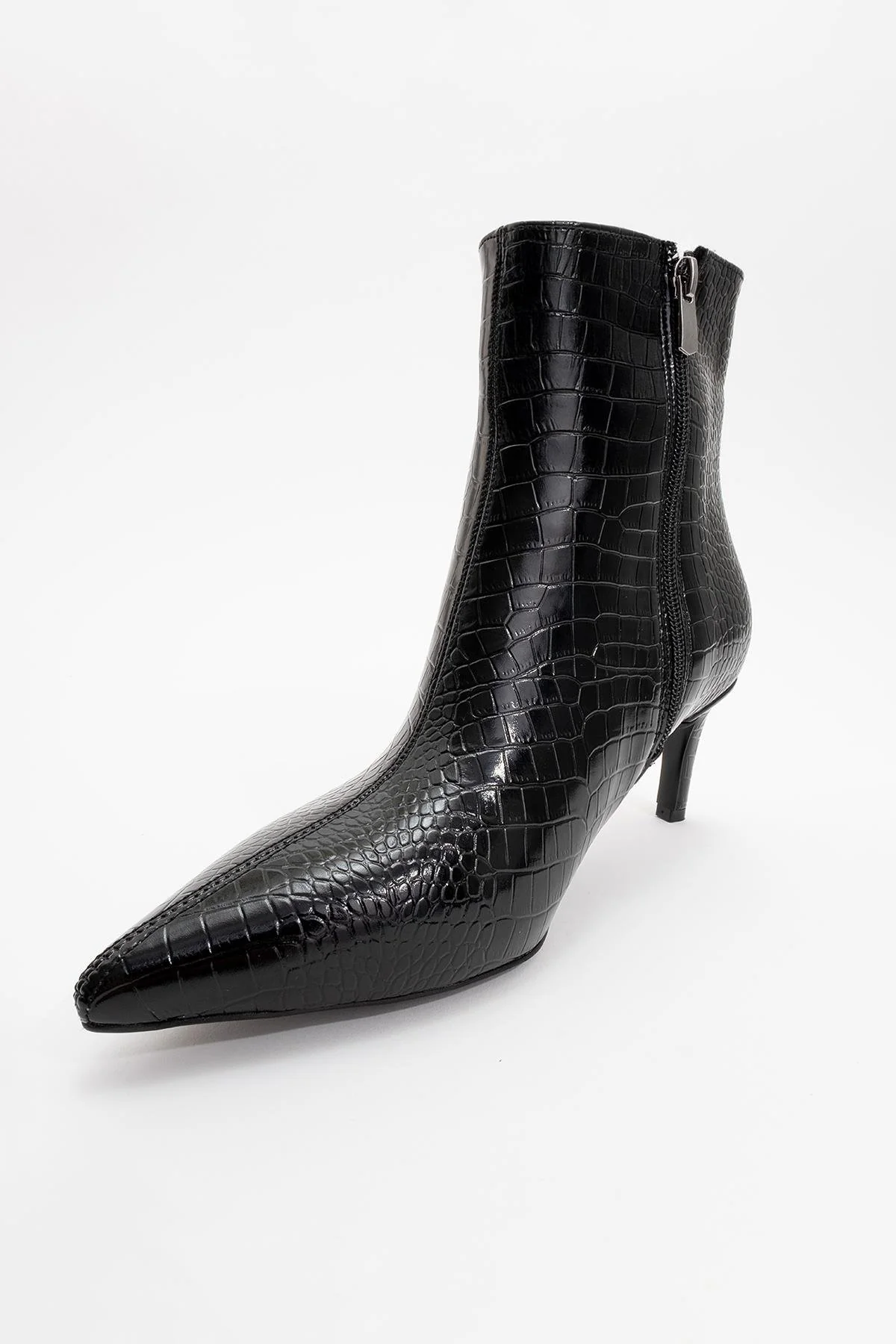 Noya Black Pattern Stiletto Boot (Women) - Image 3