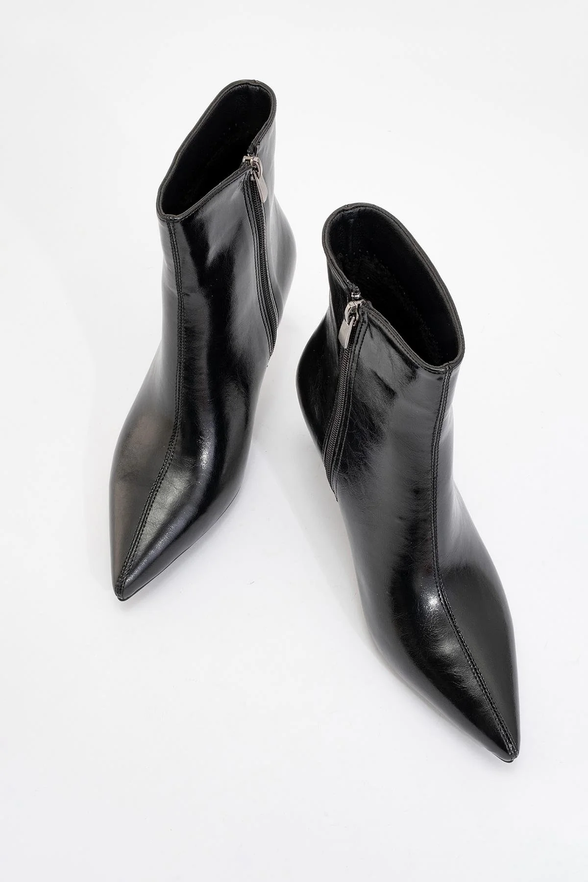 Noya - Black Pointed Toe Slim Heel Boot (Women) - Image 2