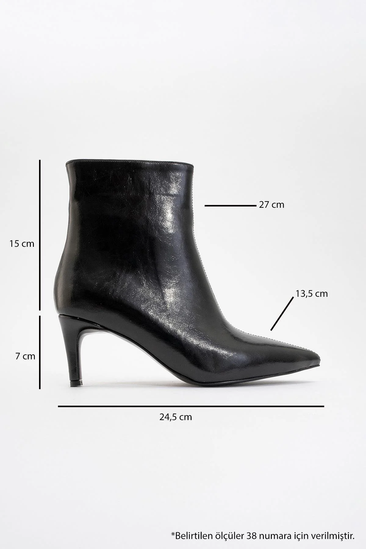 Noya - Black Pointed Toe Slim Heel Boot (Women) - Image 4