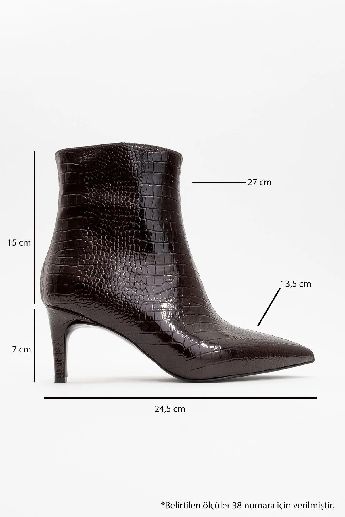 Noya Brown Pattern Stiletto Boot (Women) - Image 5