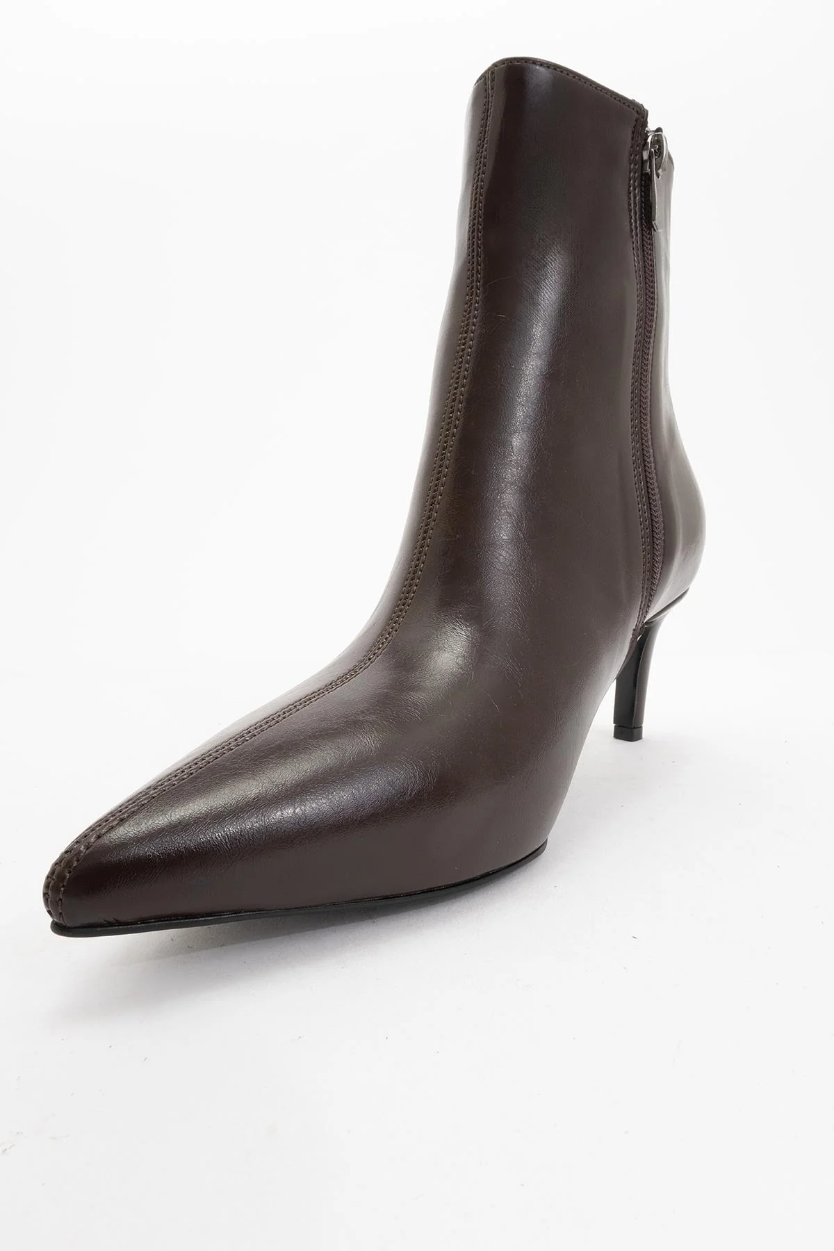 Noya - Brown Pointed Toe Stiletto Heel Boot (Women) - Image 3