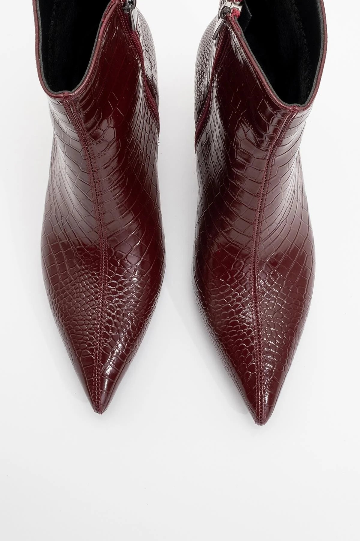 Noya Burgundy Pattern Stiletto Boot (Women) - Image 2