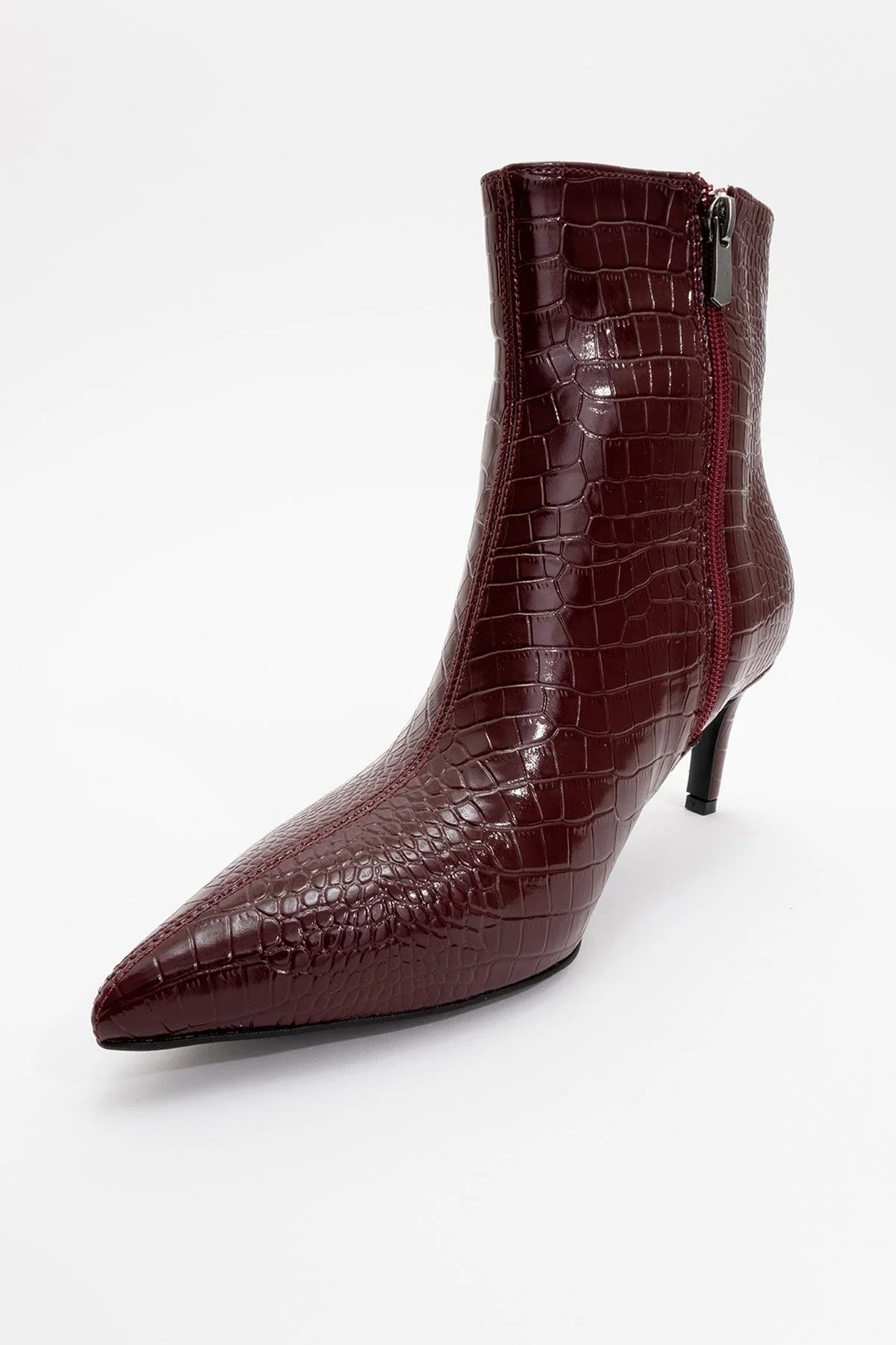 Noya Burgundy Pattern Stiletto Boot (Women) - Image 3