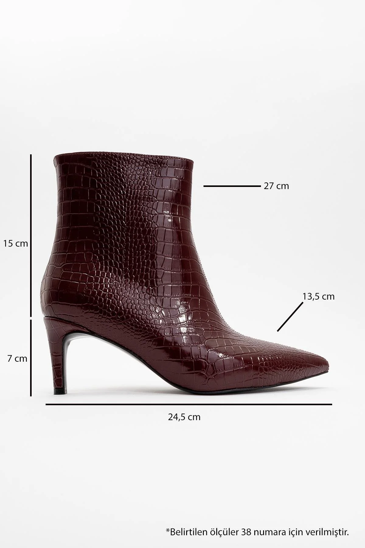Noya Burgundy Pattern Stiletto Boot (Women) - Image 5