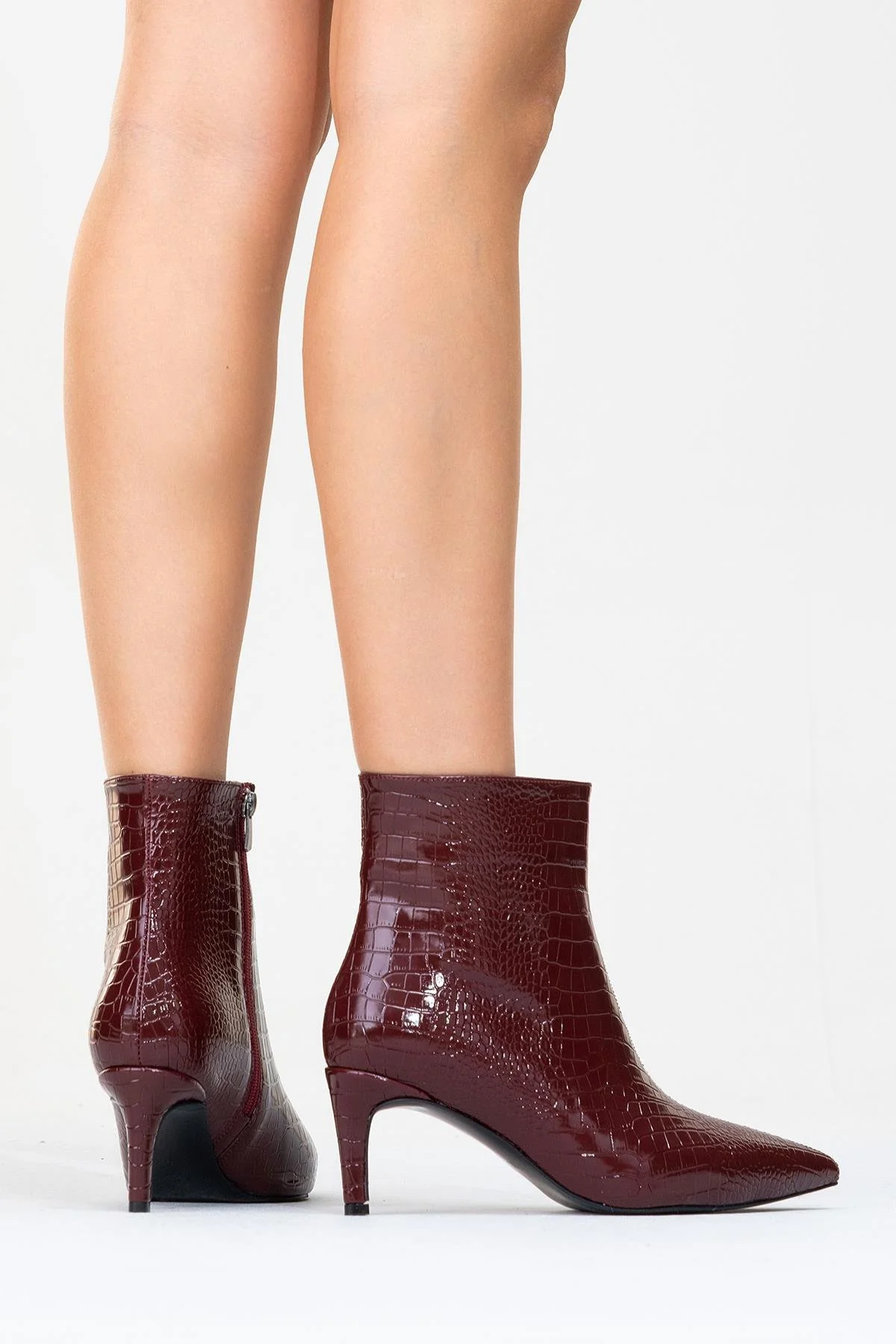 Noya Burgundy Pattern Stiletto Boot (Women) - Image 7