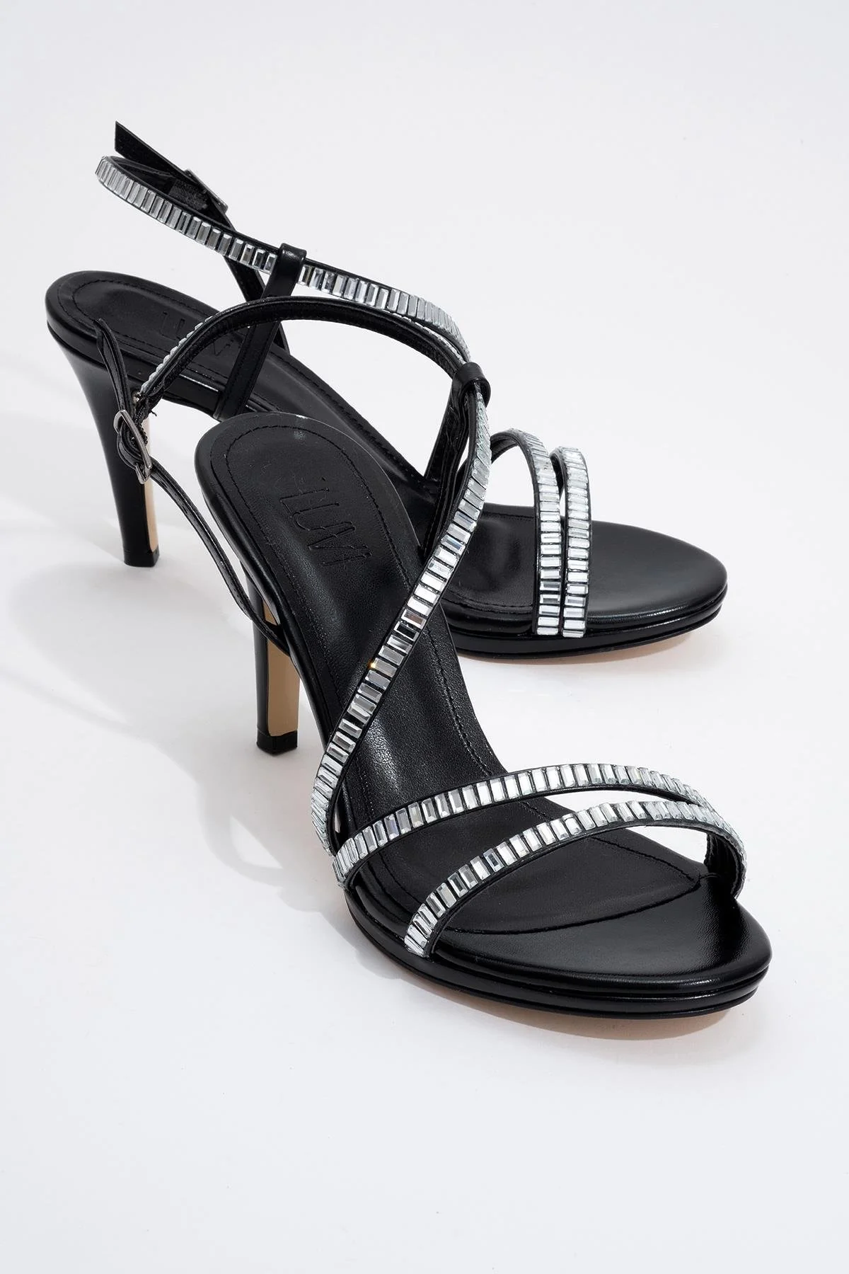 Nuevo - Black Jeweled High-Heel Dress Shoe (Women)