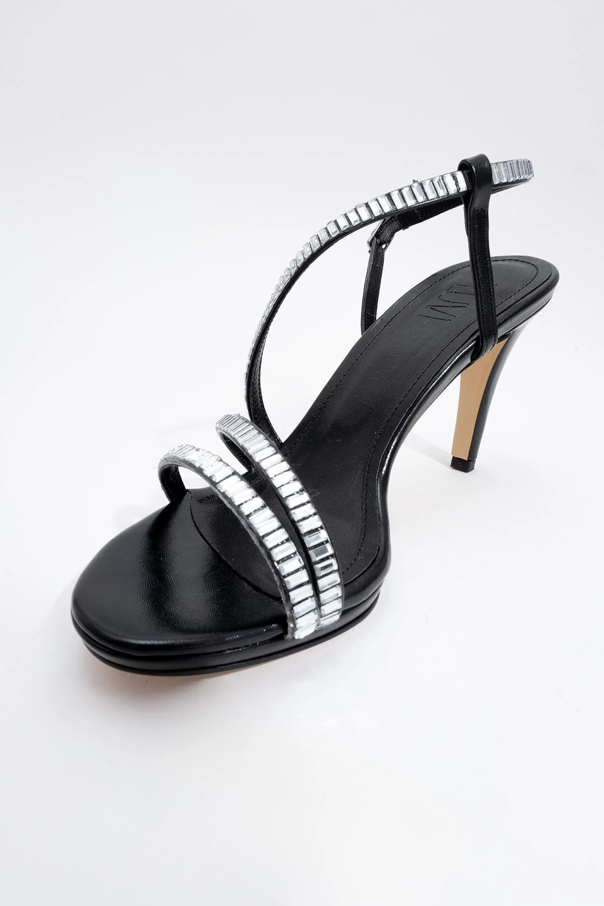 Nuevo - Black Jeweled High-Heel Dress Shoe (Women) - Image 2