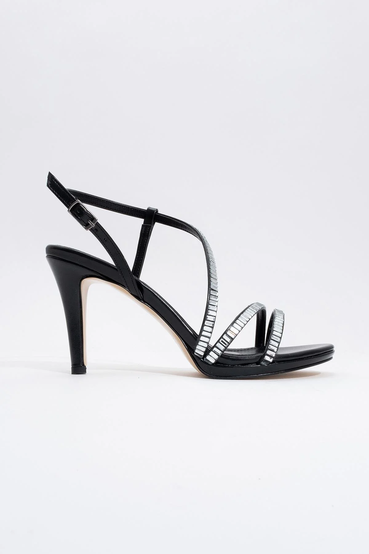 Nuevo - Black Jeweled High-Heel Dress Shoe (Women) - Image 3