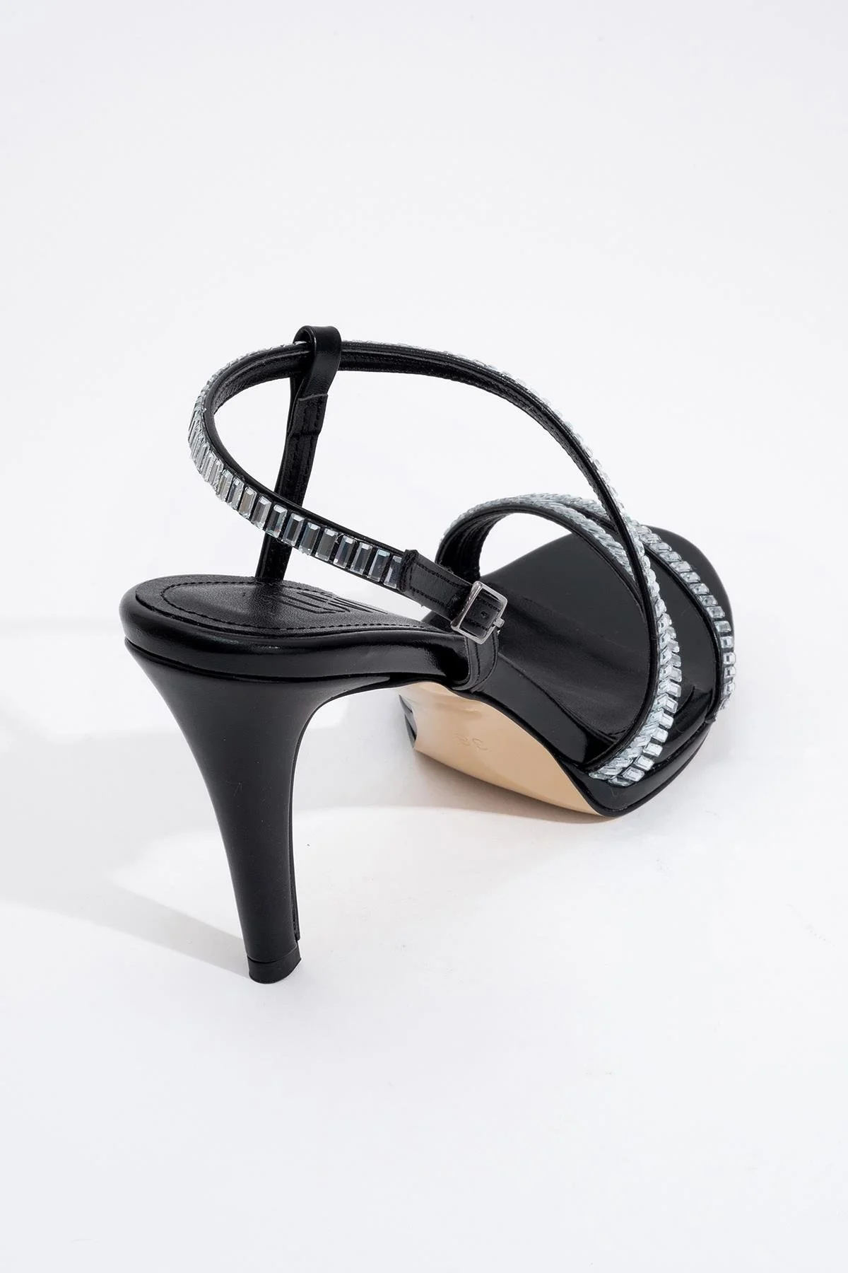 Nuevo - Black Jeweled High-Heel Dress Shoe (Women) - Image 4