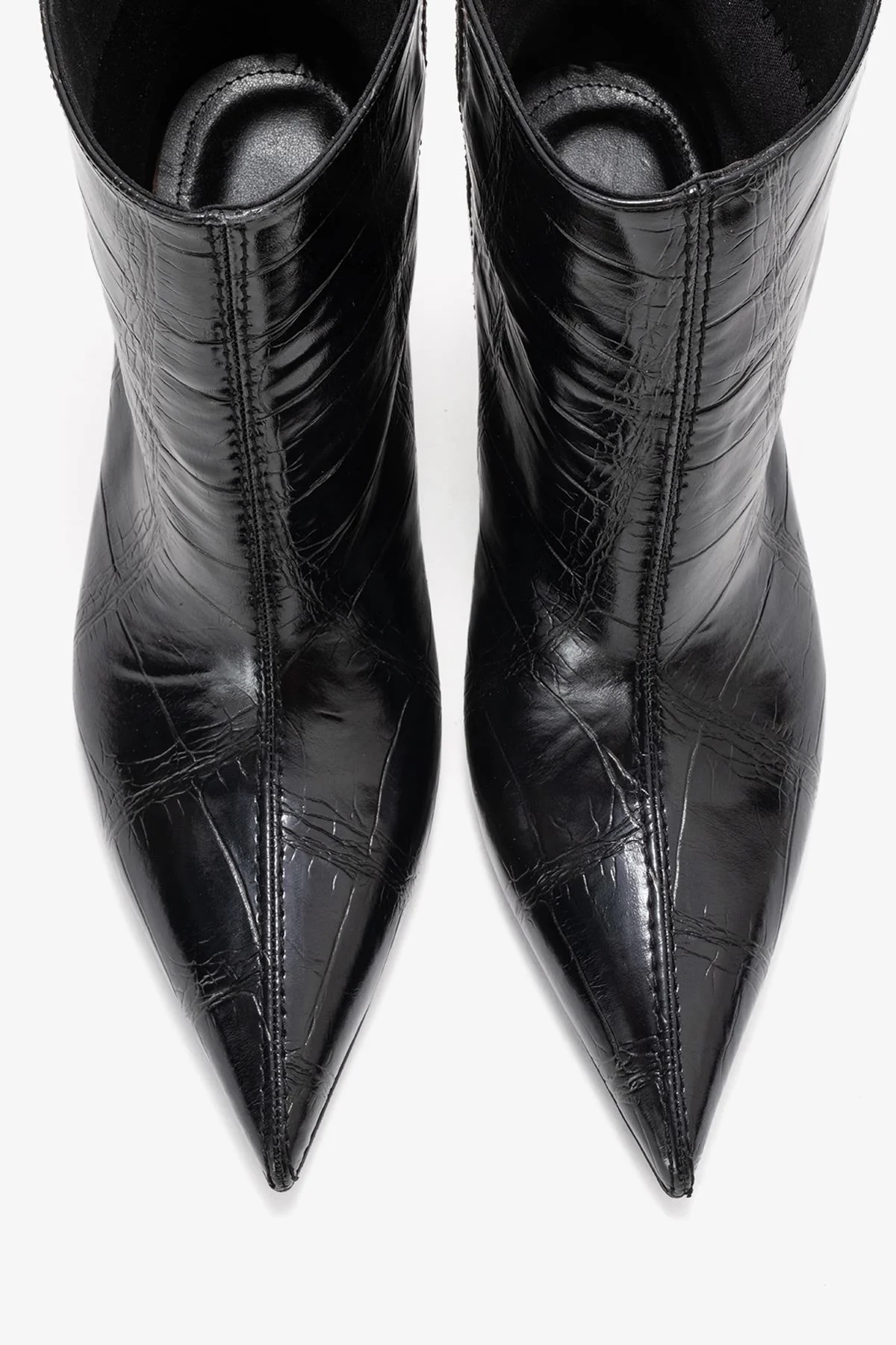 Brivelle - Black Printed Pointed Toe Heeled Boot (Women) - Image 2