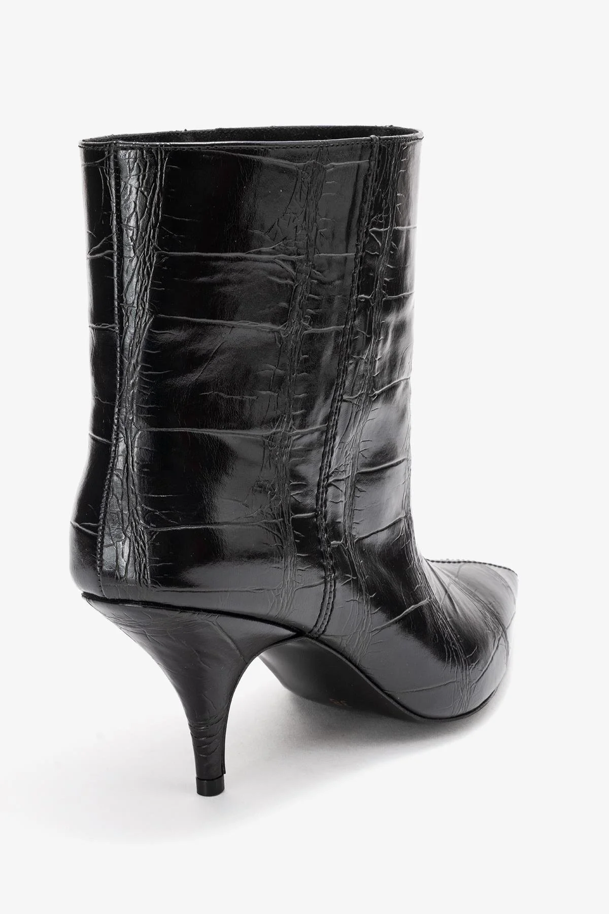 Brivelle - Black Printed Pointed Toe Heeled Boot (Women) - Image 5