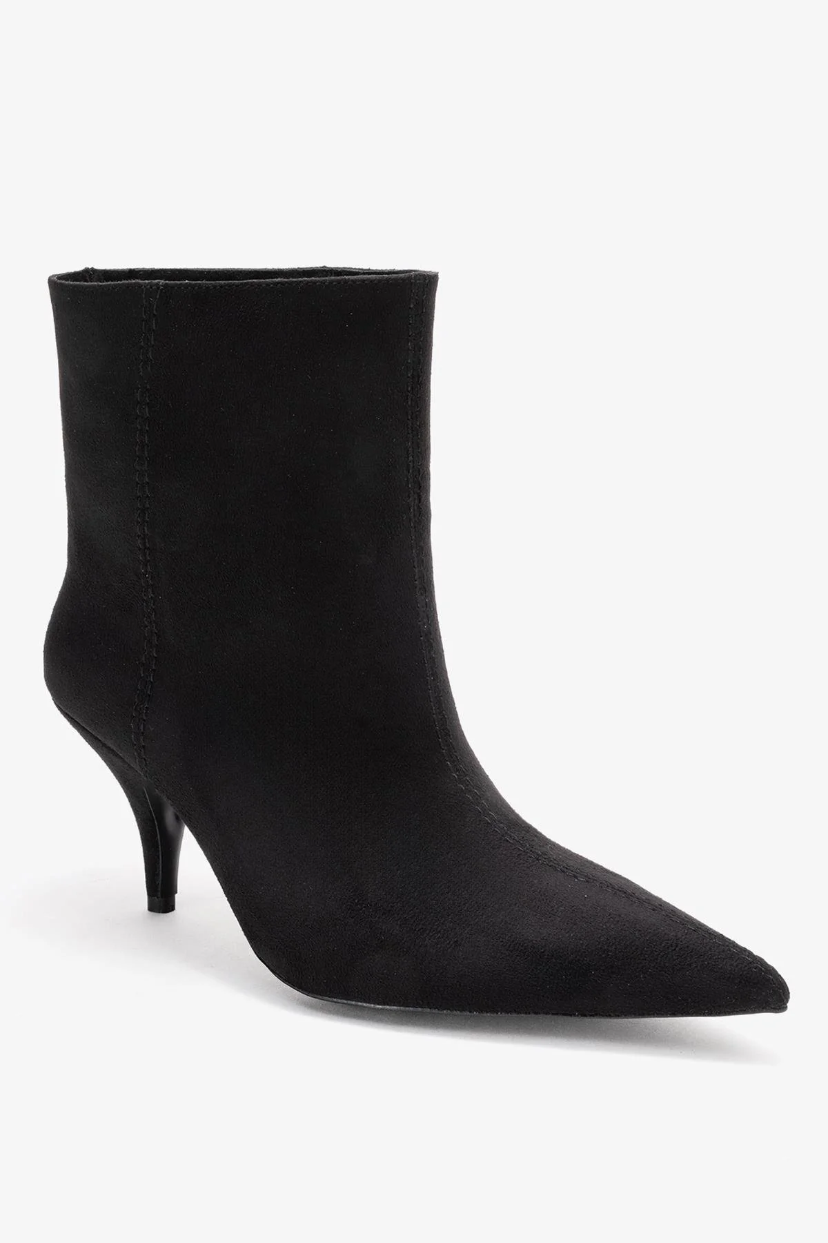 Brivelle - Black Suede Pointed Toe Heeled Boot (Women) - Image 3