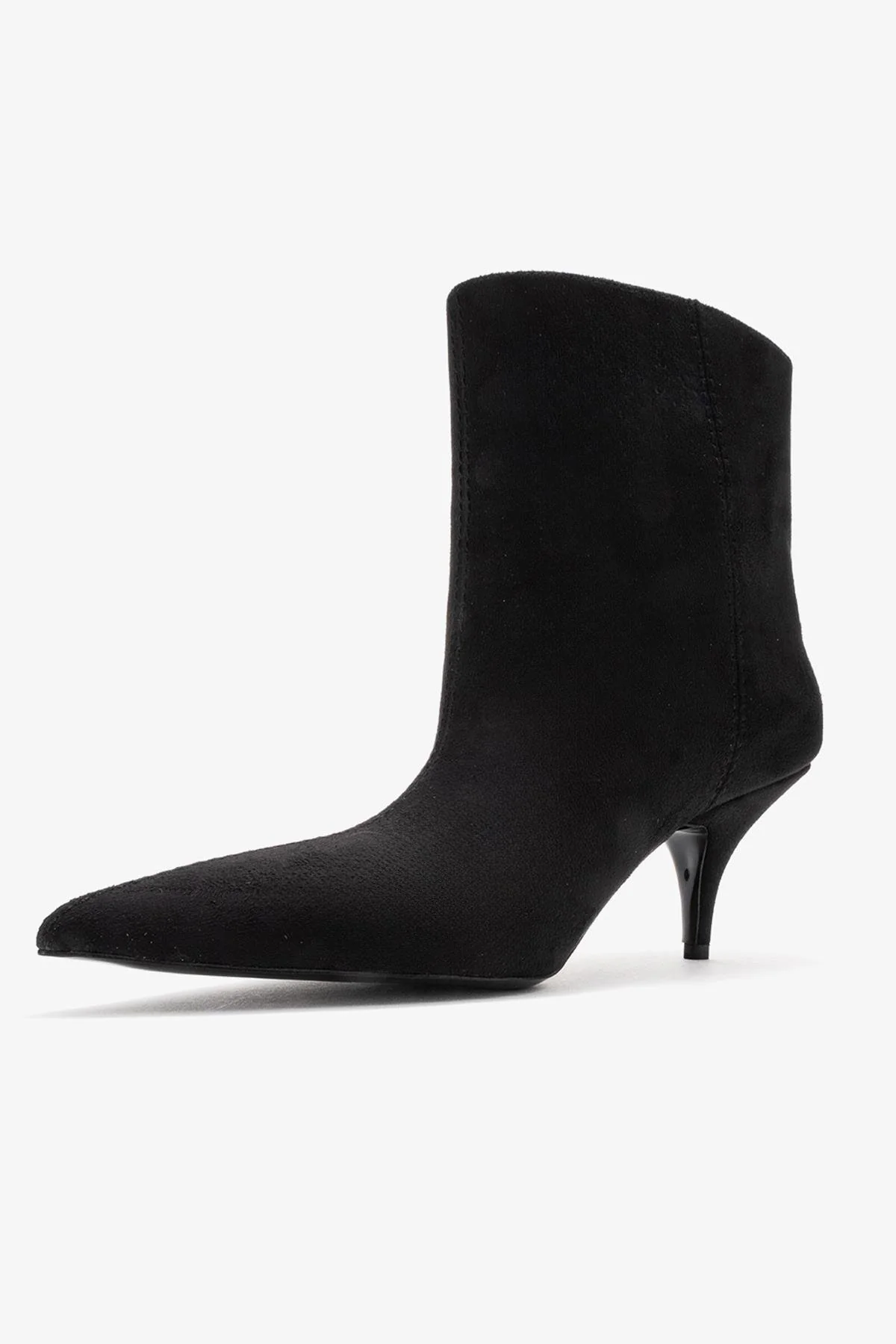 Brivelle - Black Suede Pointed Toe Heeled Boot (Women) - Image 4
