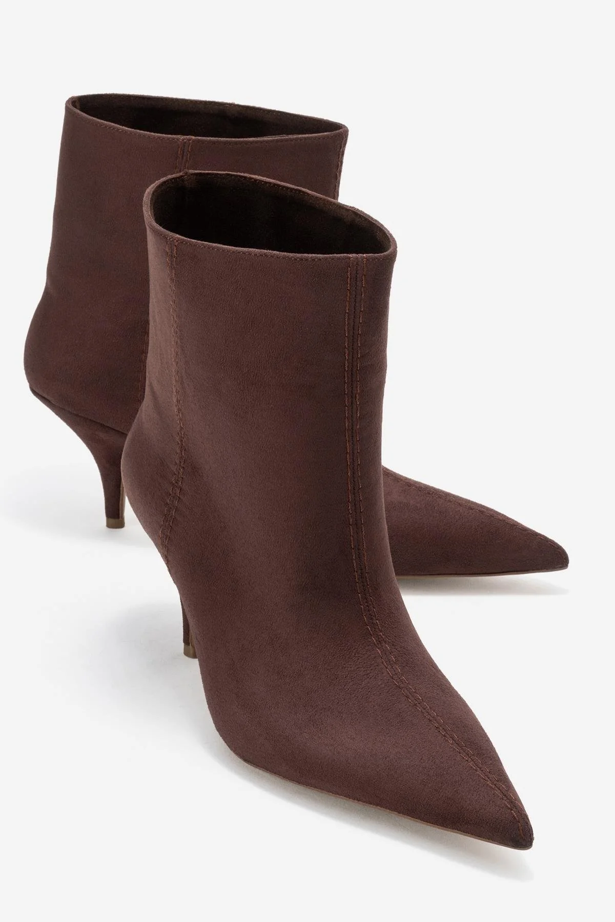 Brivelle - Brown Kitten Heel Pointed Toe Boot (Women)