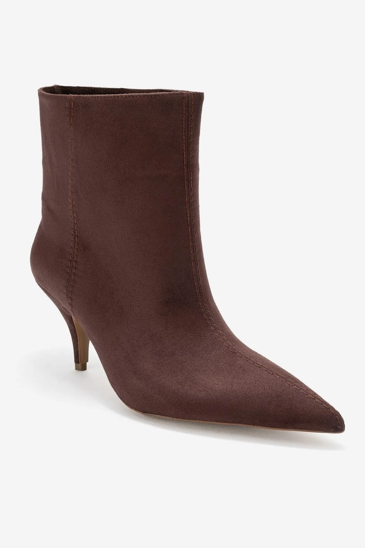 Brivelle - Brown Kitten Heel Pointed Toe Boot (Women) - Image 3