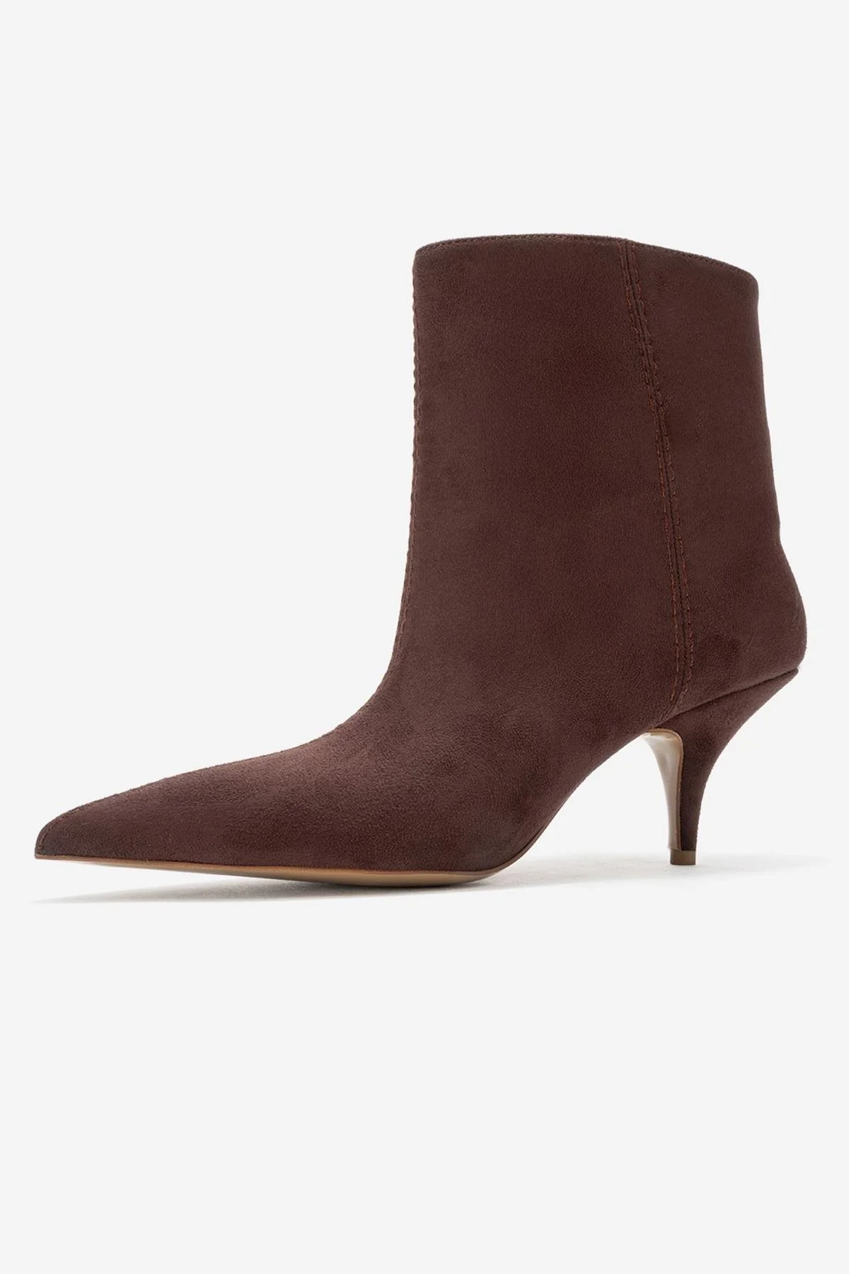 Brivelle - Brown Kitten Heel Pointed Toe Boot (Women) - Image 4