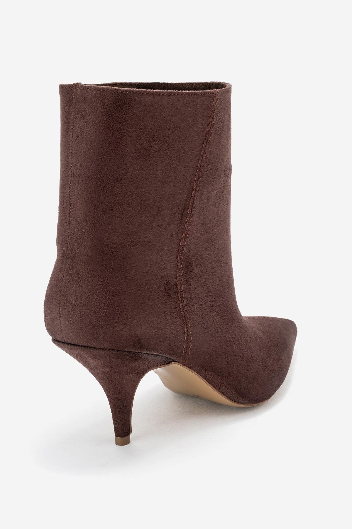 Brivelle - Brown Kitten Heel Pointed Toe Boot (Women) - Image 5