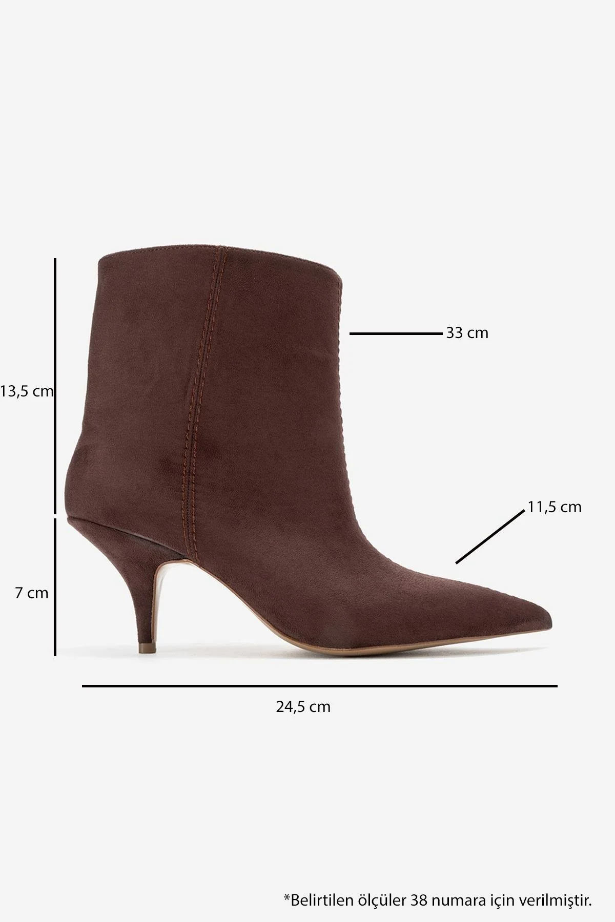 Brivelle - Brown Kitten Heel Pointed Toe Boot (Women) - Image 6