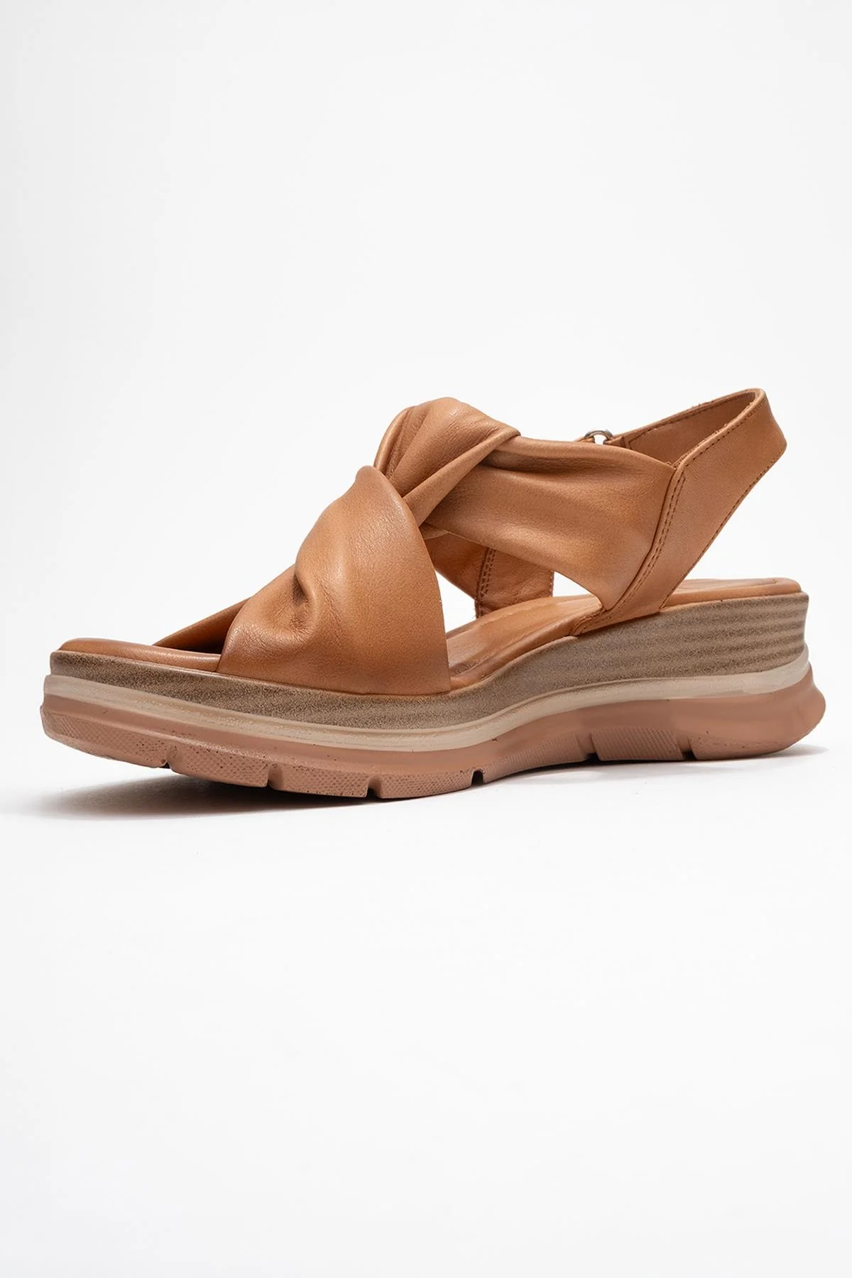 Oara - Cognac Brown Leather Sandal (Women) - Image 4