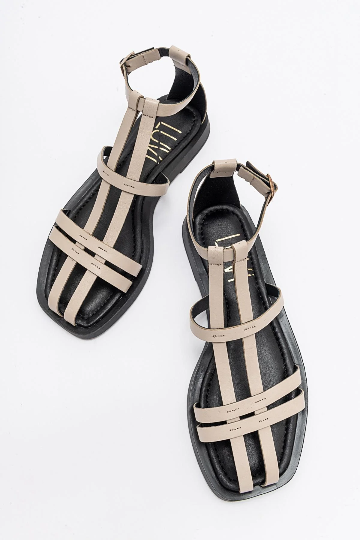 Odeil - Beige Leather Sandal (Women) - Image 2