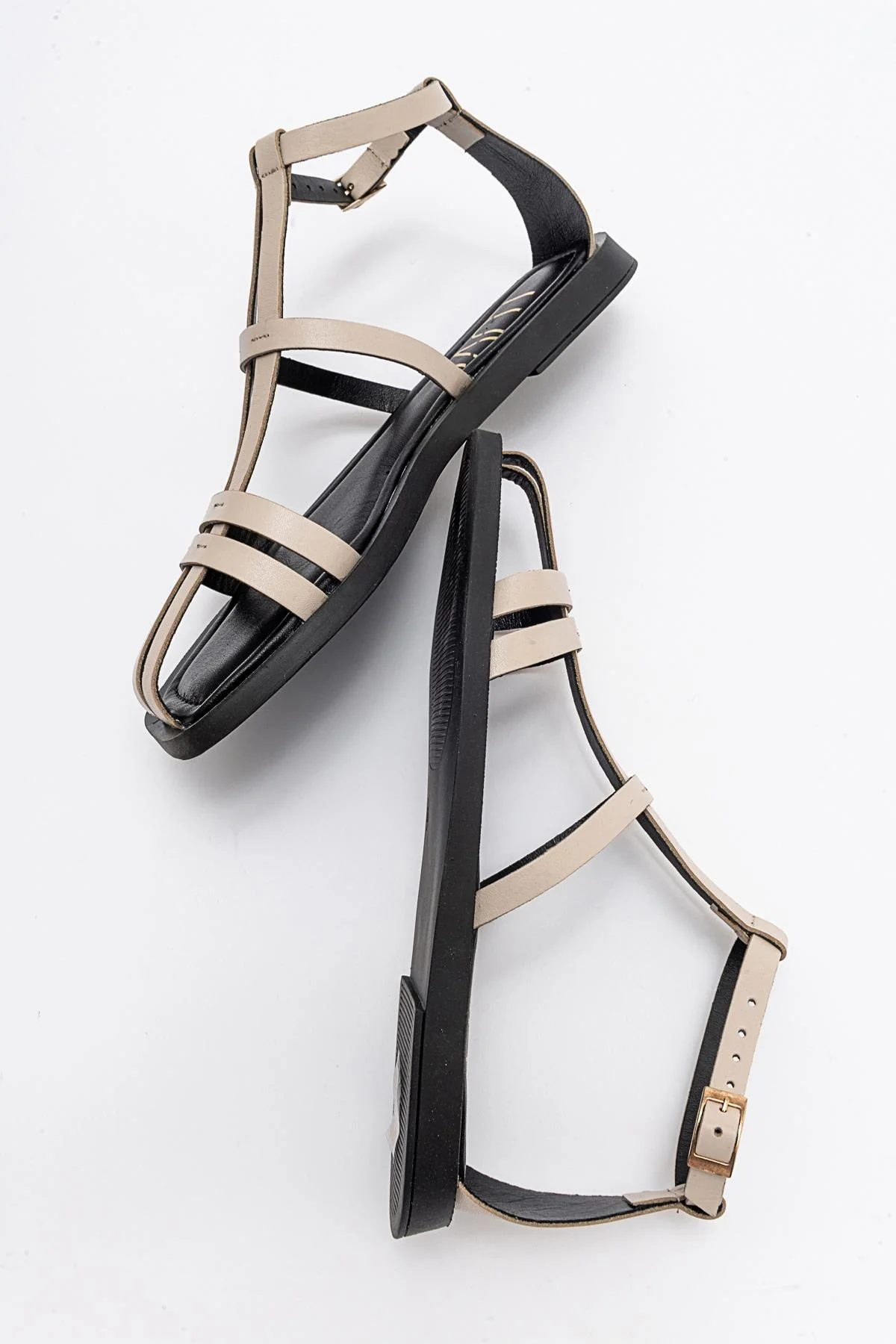 Odeil - Beige Leather Sandal (Women) - Image 3
