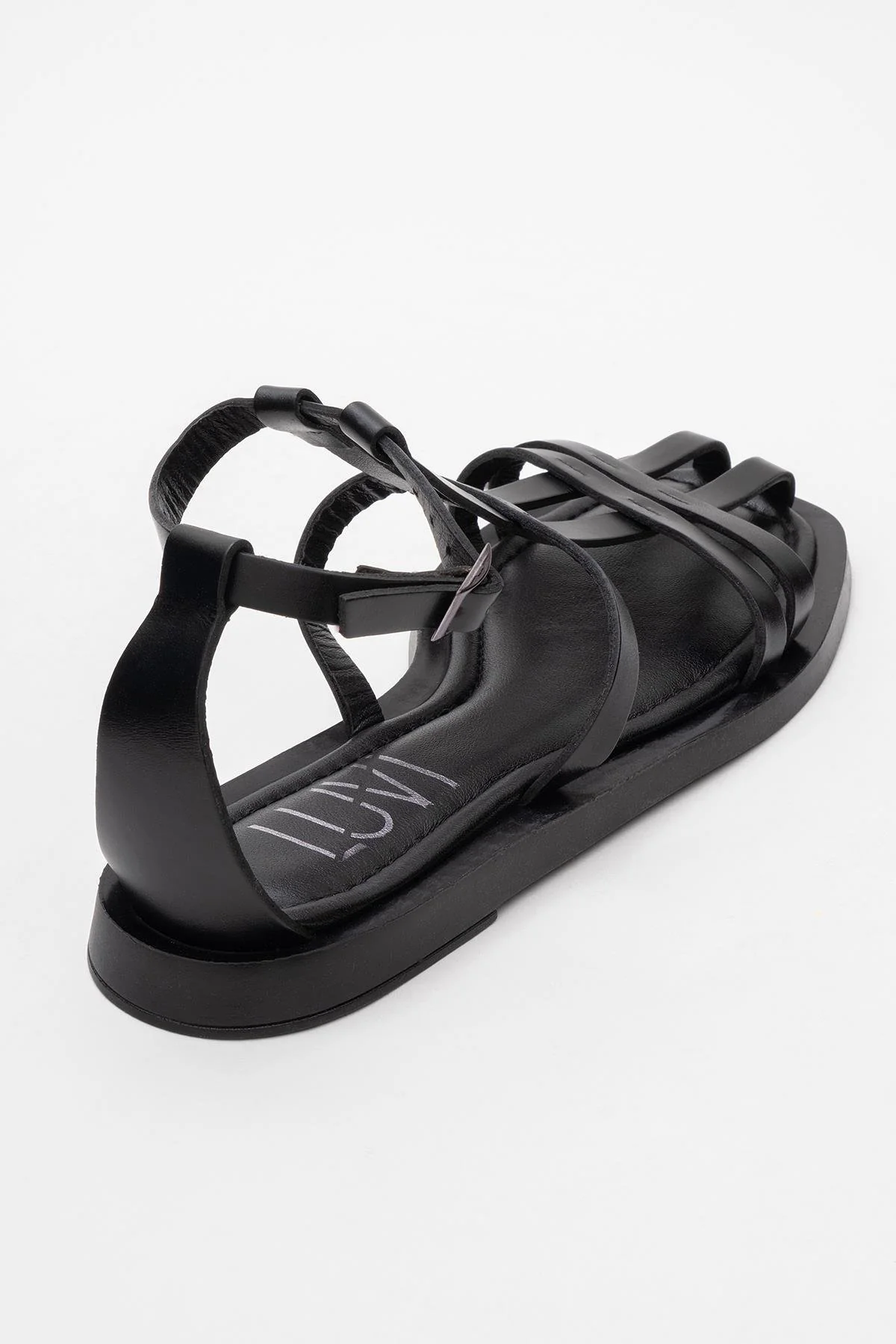 Odeil - Black Leather Sandal (Women) - Image 4