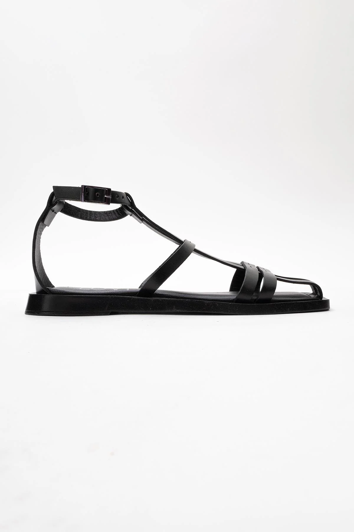 Odeil - Black Leather Sandal (Women) - Image 6