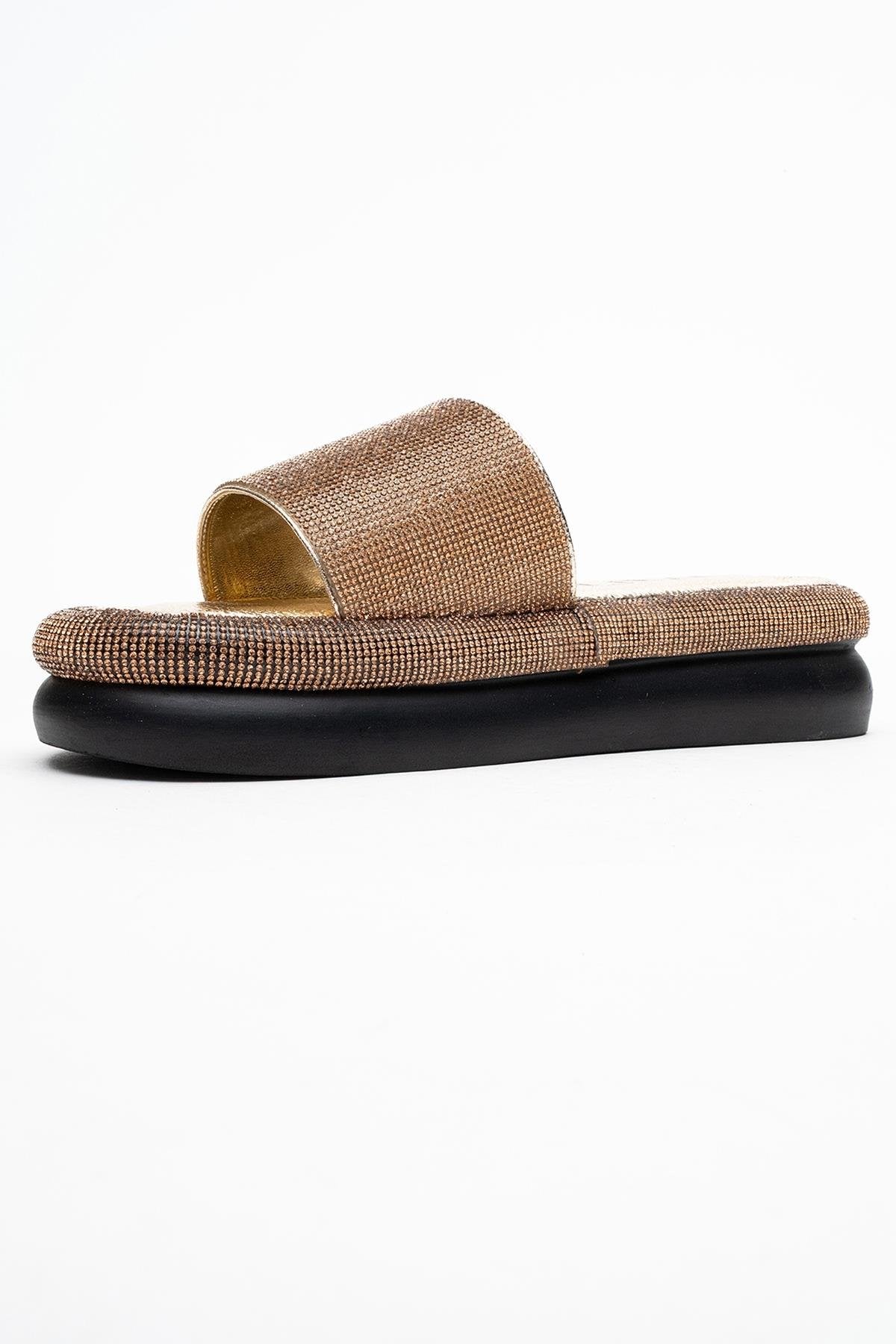 Oeste Gold Rhinestone Platform Slide (Women) - Image 4