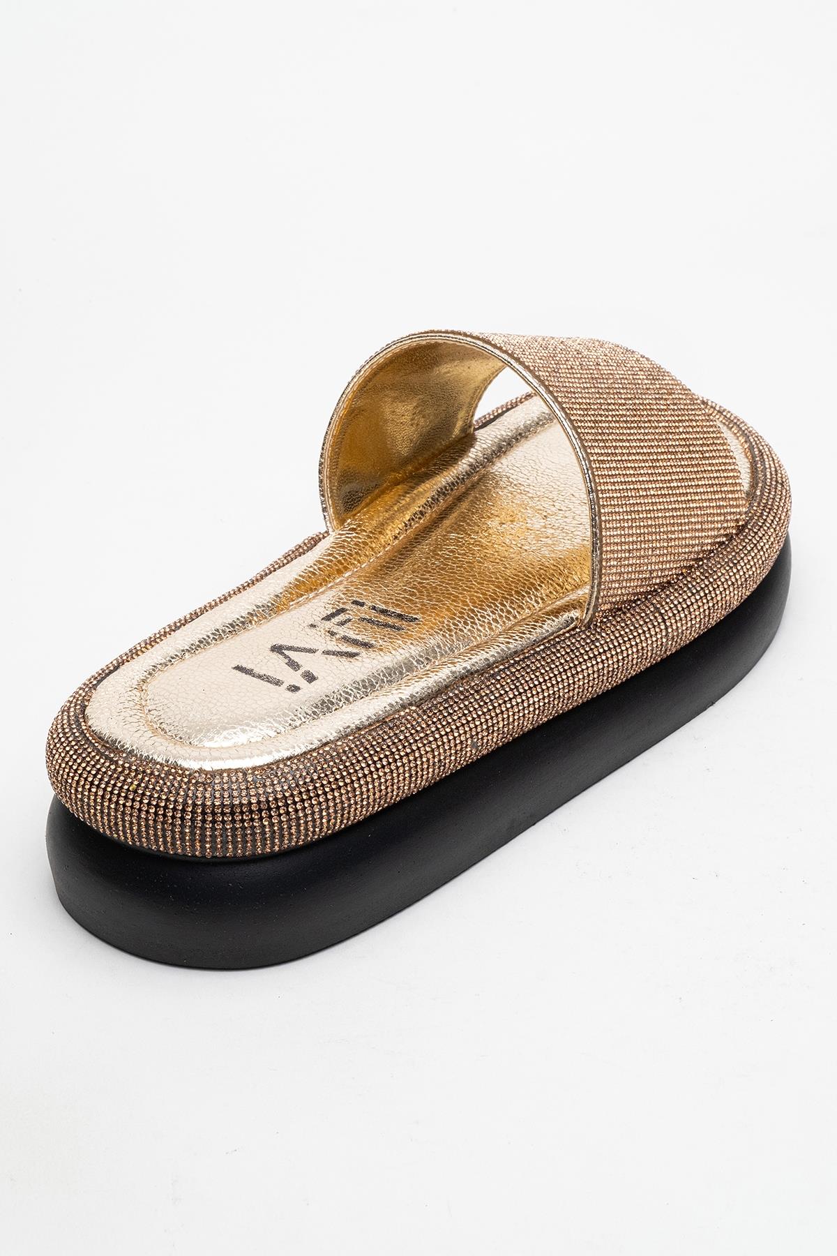Oeste Gold Rhinestone Platform Slide (Women) - Image 5