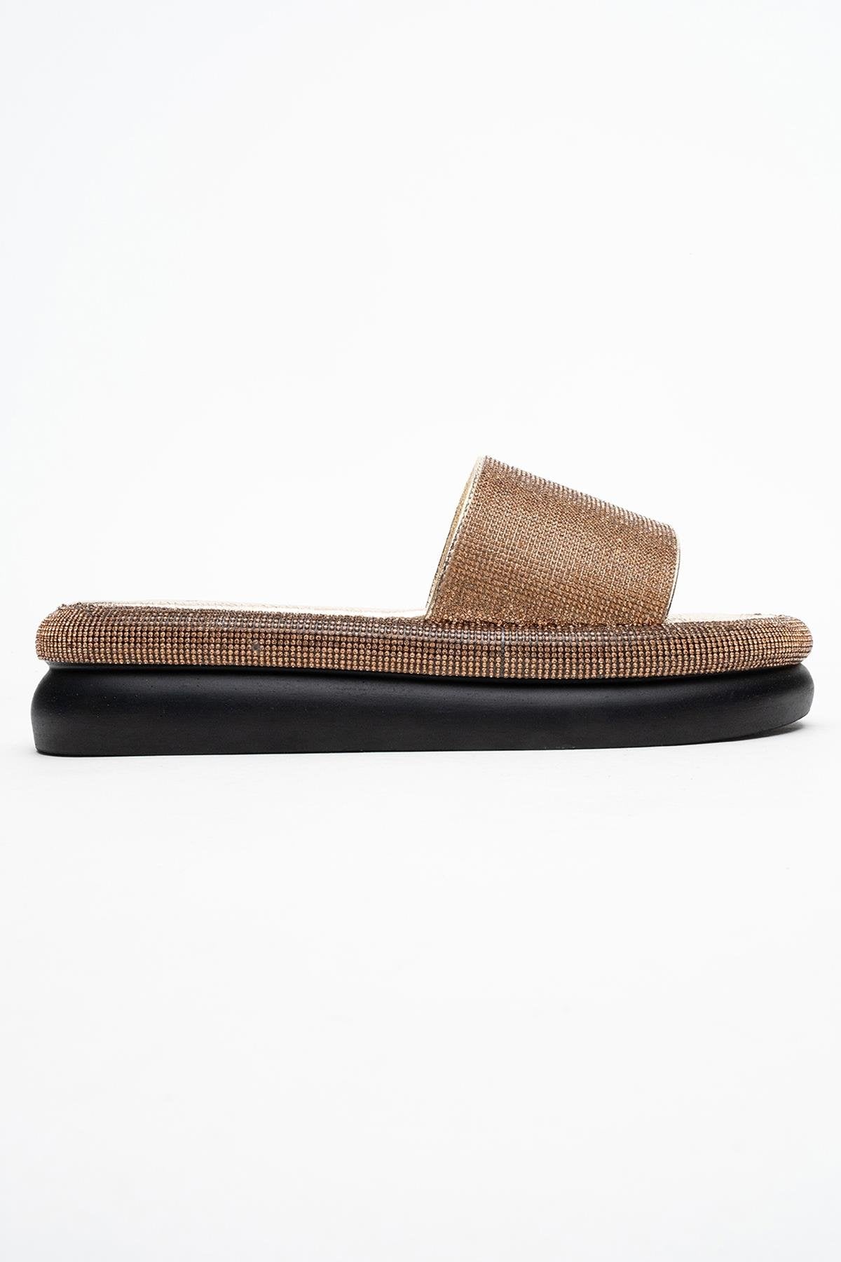 Oeste Gold Rhinestone Platform Slide (Women) - Image 6