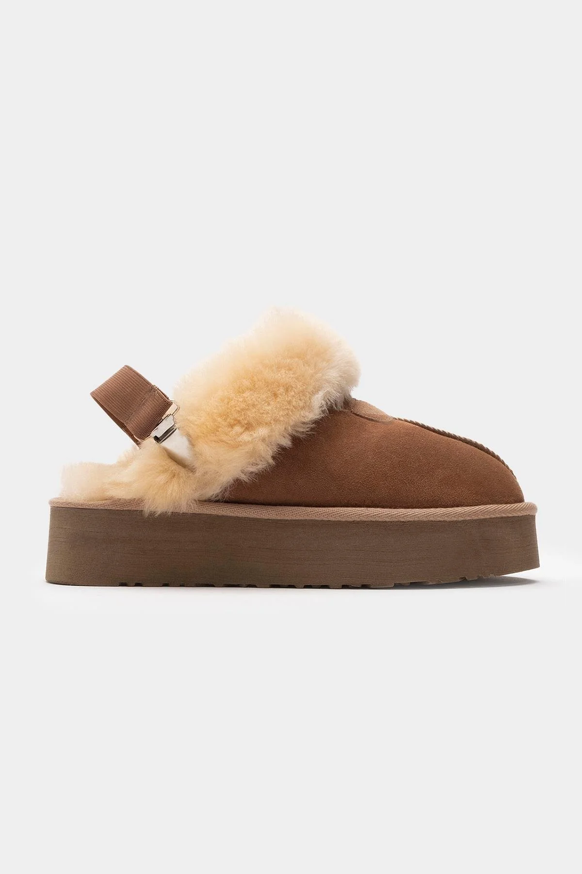 Olessa - Cognac Genuine Leather Fur-Lined Slipper (Women) - Image 4