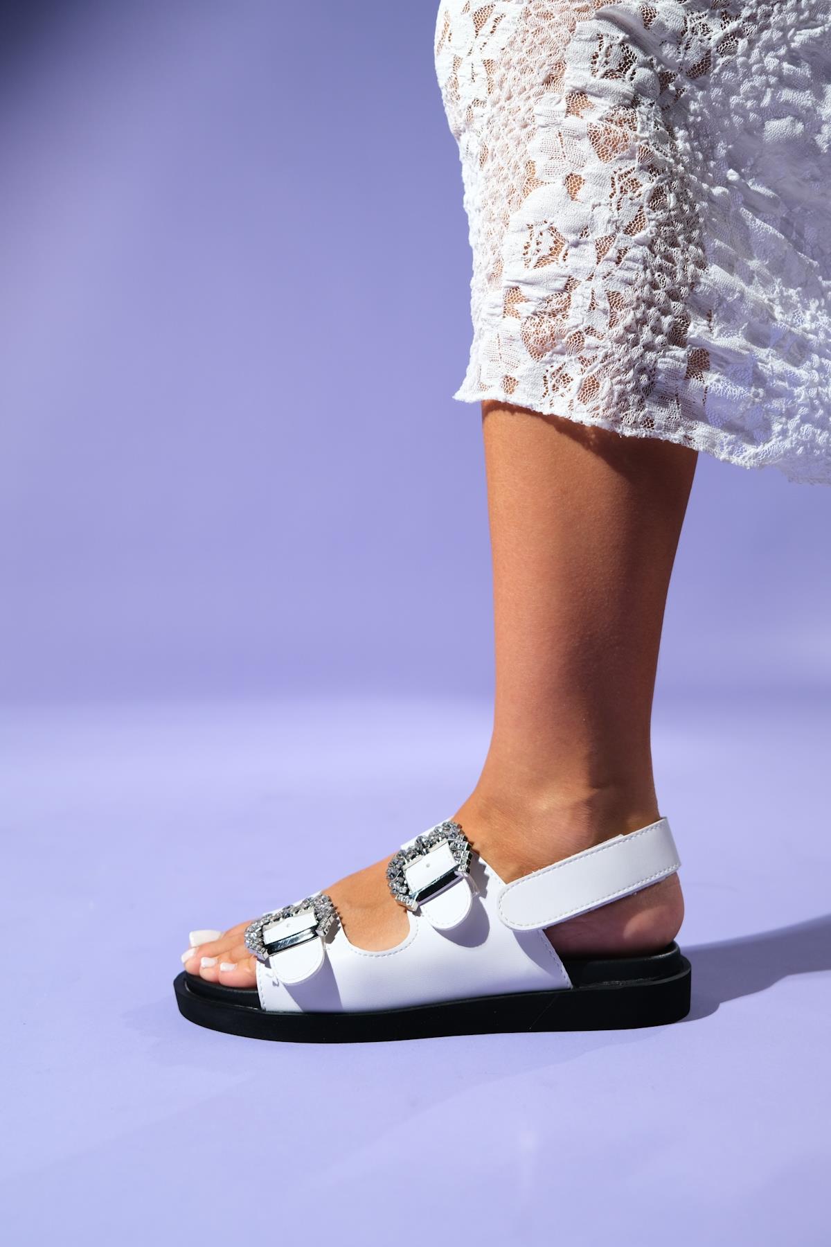 Olimpa - White Flat Sandal (Women) - Image 6