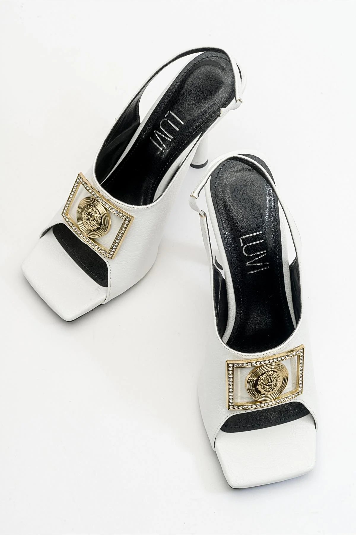 Olney - White Heeled Shoe (Women) - Image 5