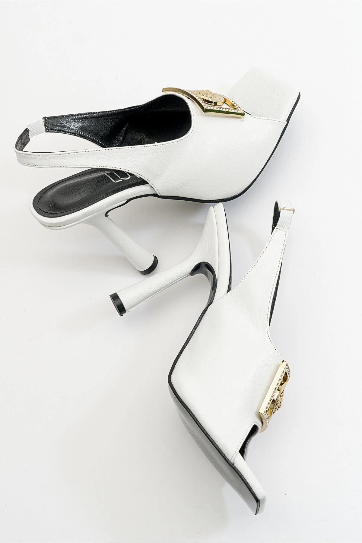 Olney - White Heeled Shoe (Women) - Image 6