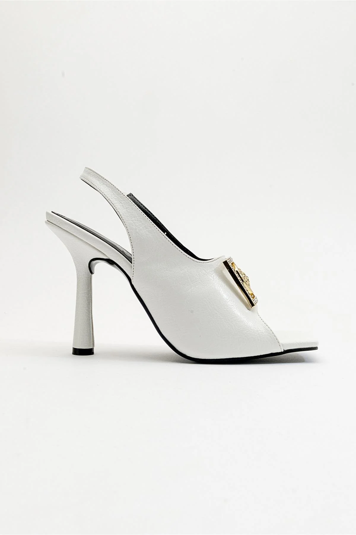 Olney - White Heeled Shoe (Women) - Image 7