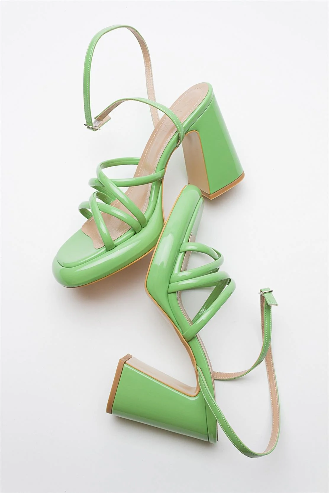 Oppe - Green Patent Platform Heel Shoe (Women) - Image 2