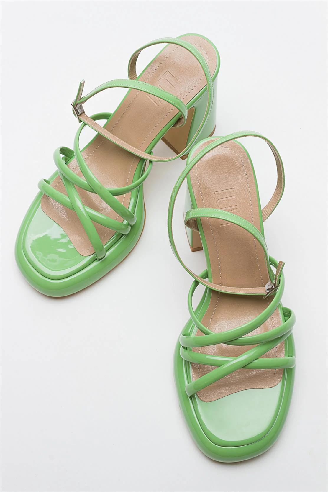 Oppe - Green Patent Platform Heel Shoe (Women) - Image 3