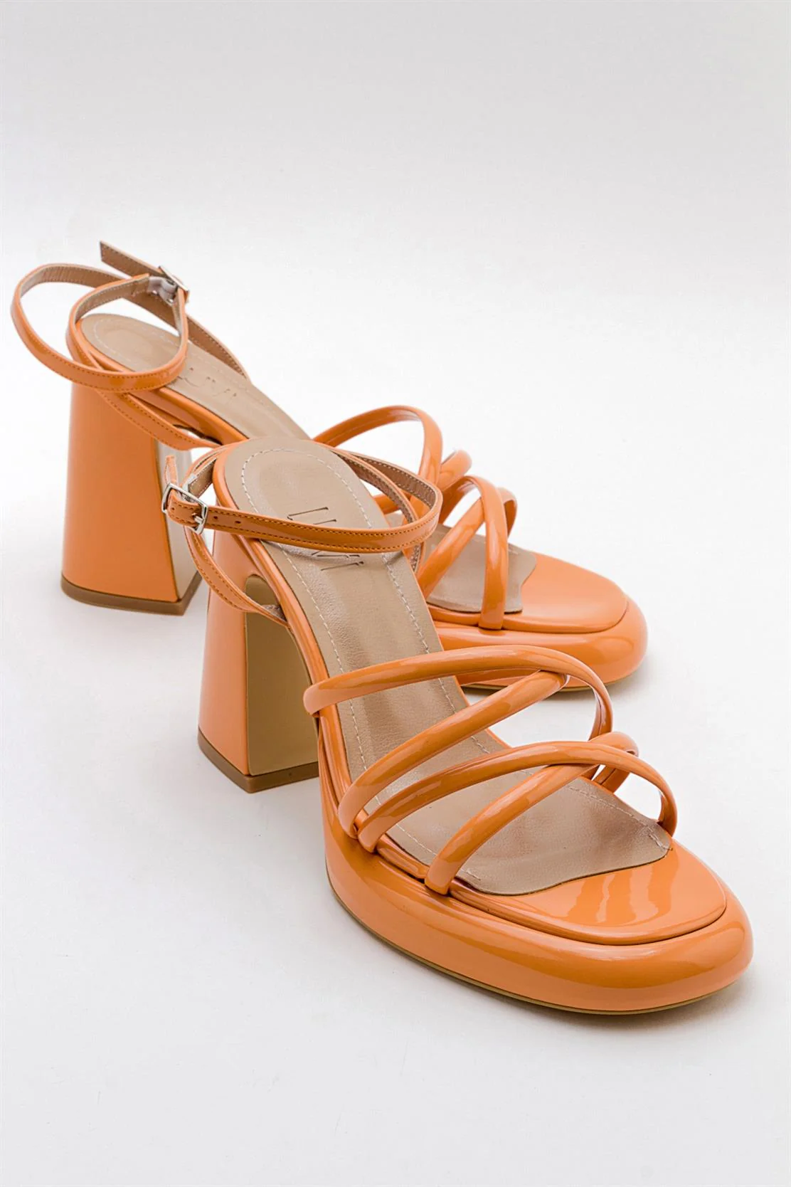Oppe - Orange Patent Platform High-Heel Shoe (Women) - Image 2