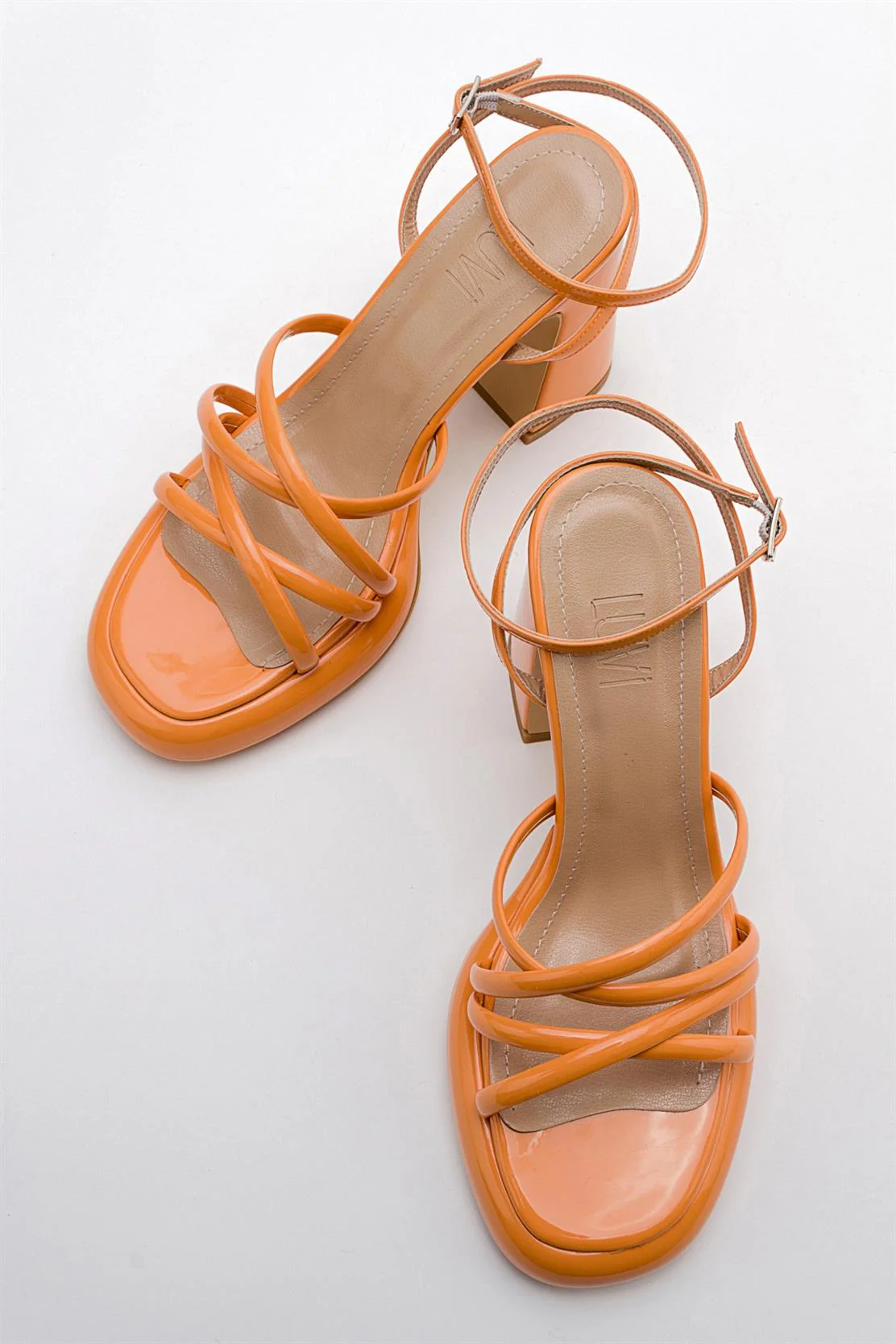 Oppe - Orange Patent Platform High-Heel Shoe (Women) - Image 5
