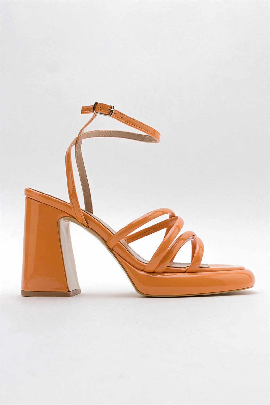Oppe - Orange Patent Platform High-Heel Shoe (Women) - Image 7