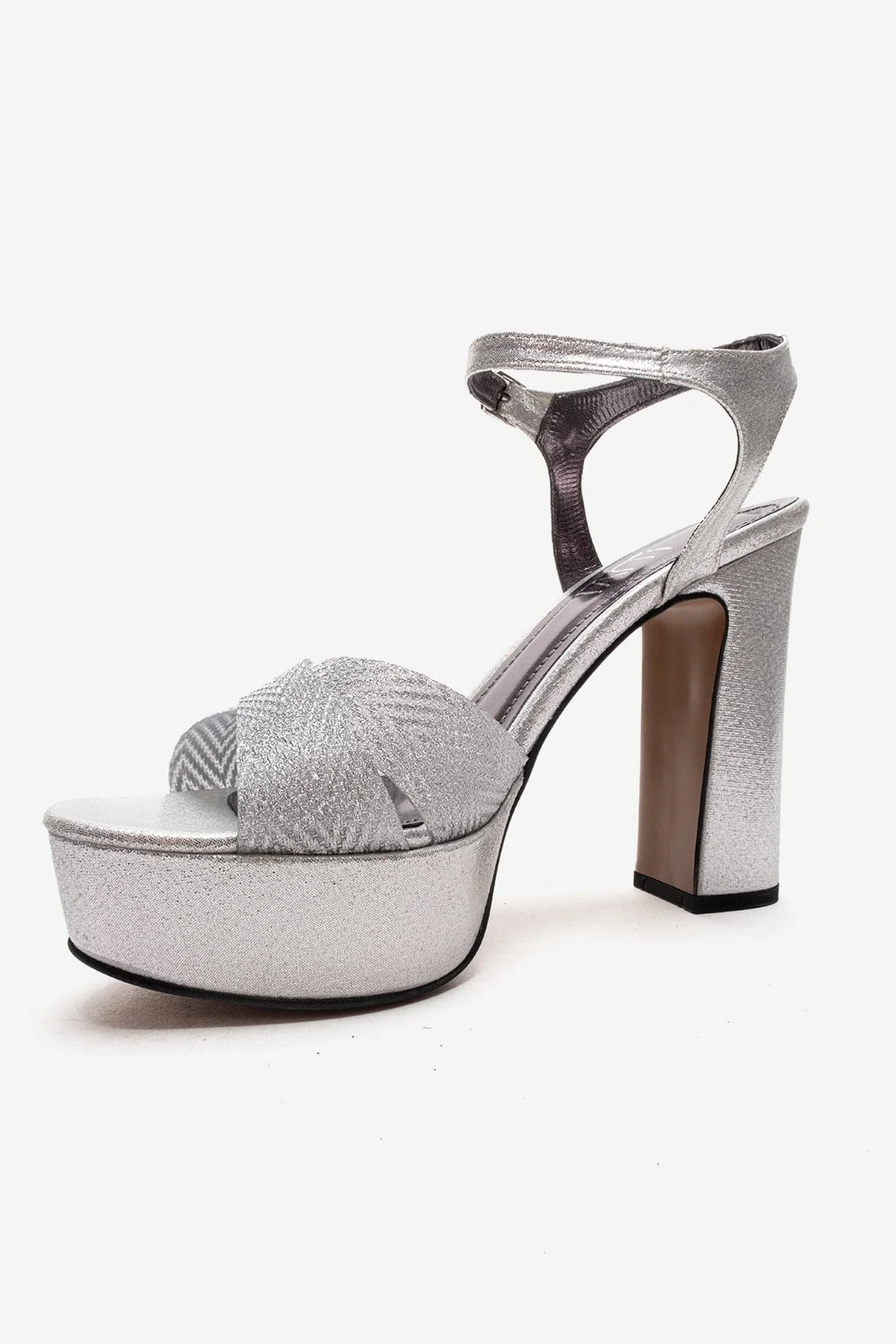 ORELION - Silver Platform Heel Evening Shoe (Women) - Image 6