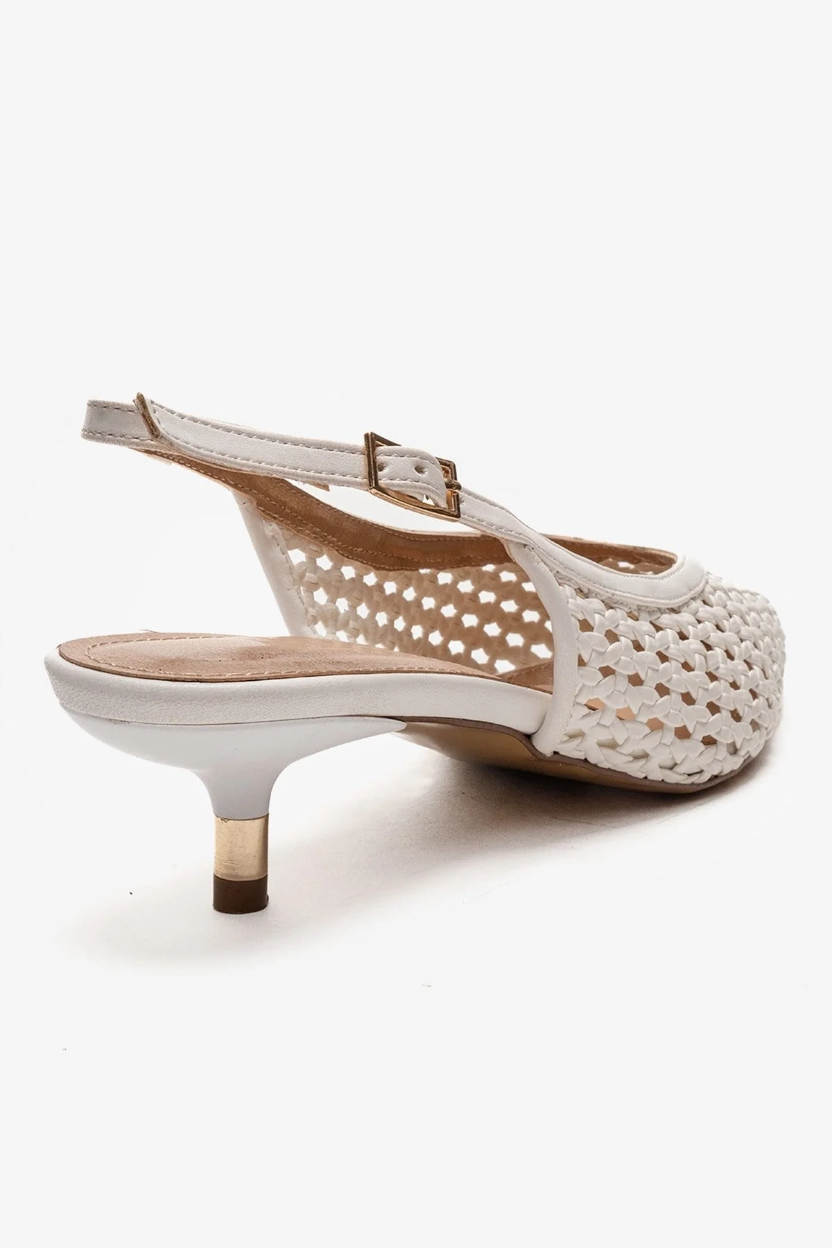 Orelis - White Kitten Heel (Women) - Image 5