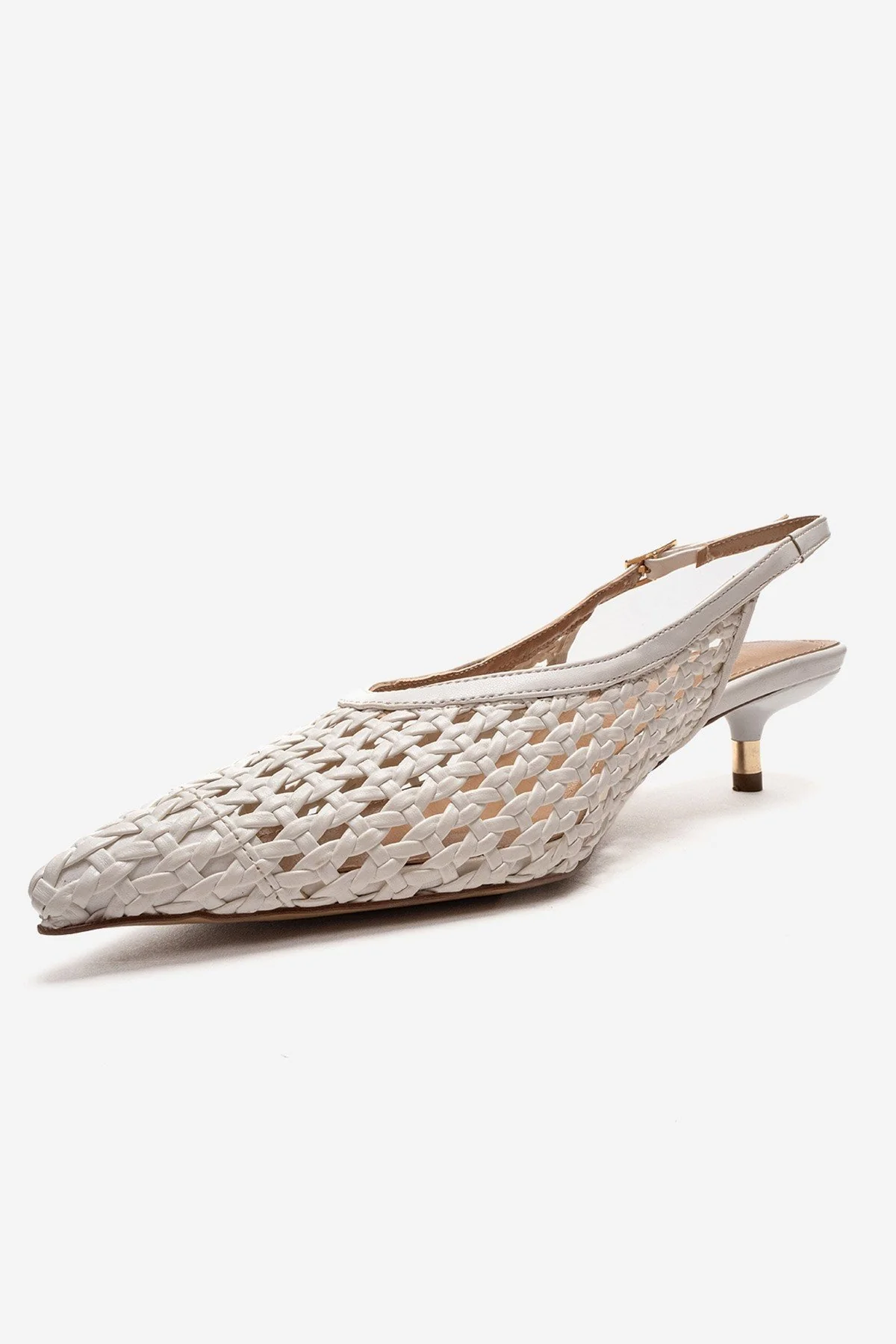 Orelis - White Kitten Heel (Women) - Image 6