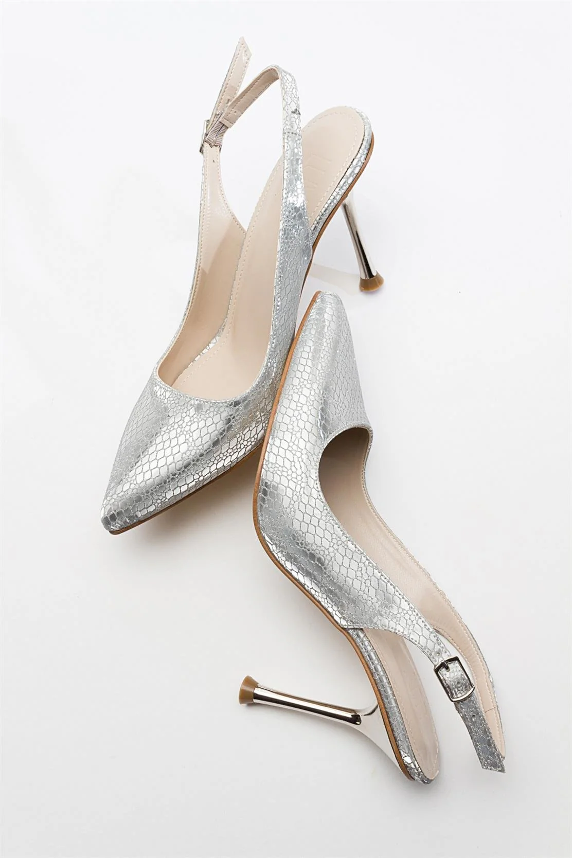 Orfo - Silver High Heel Shoe (Women) - Image 3