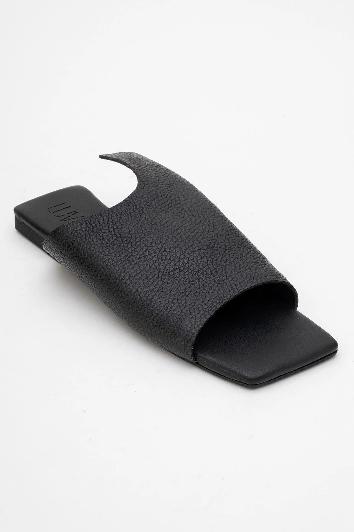 Orianna - Black Leather Slide Sandal (Women) - Image 3