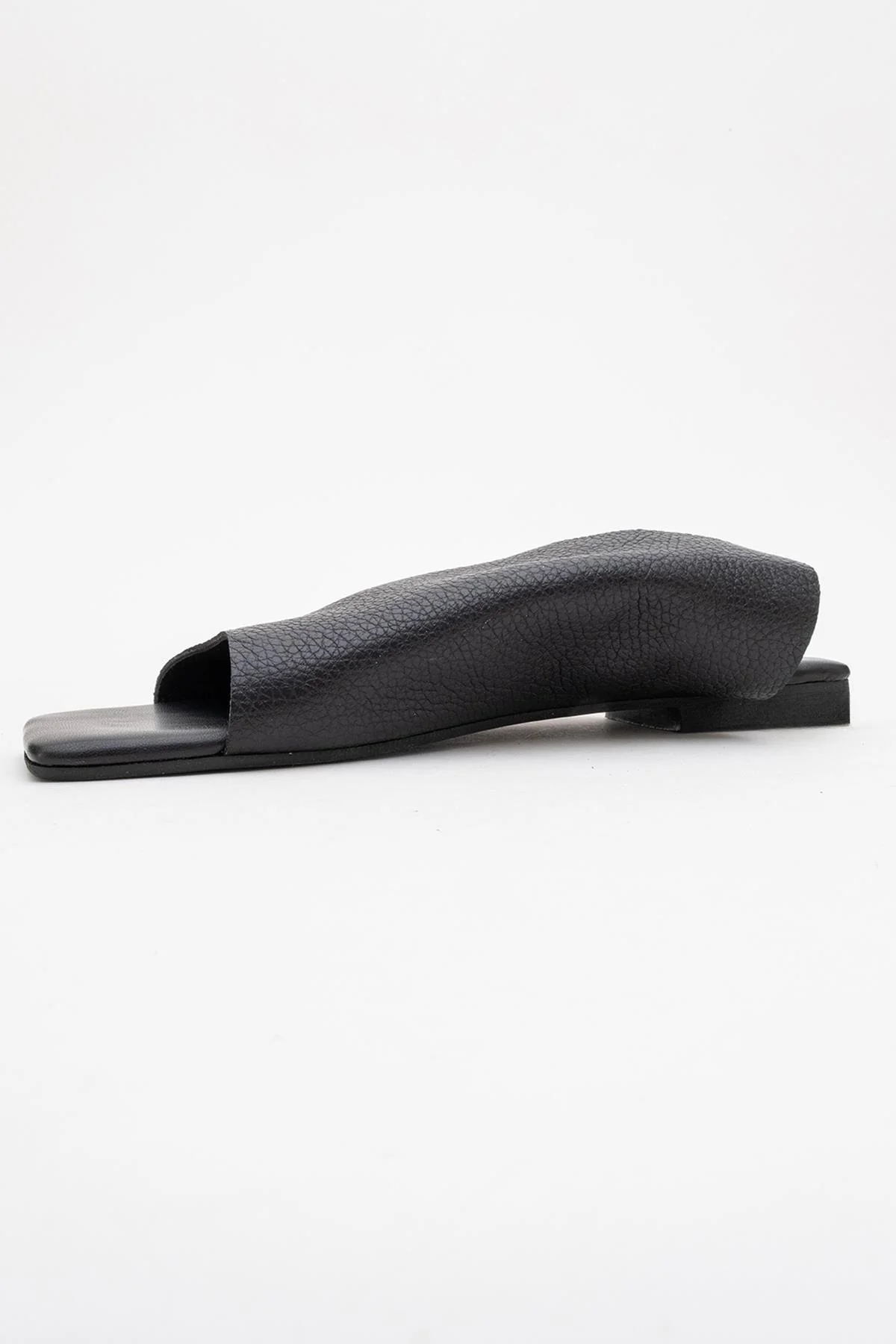 Orianna - Black Leather Slide Sandal (Women) - Image 4