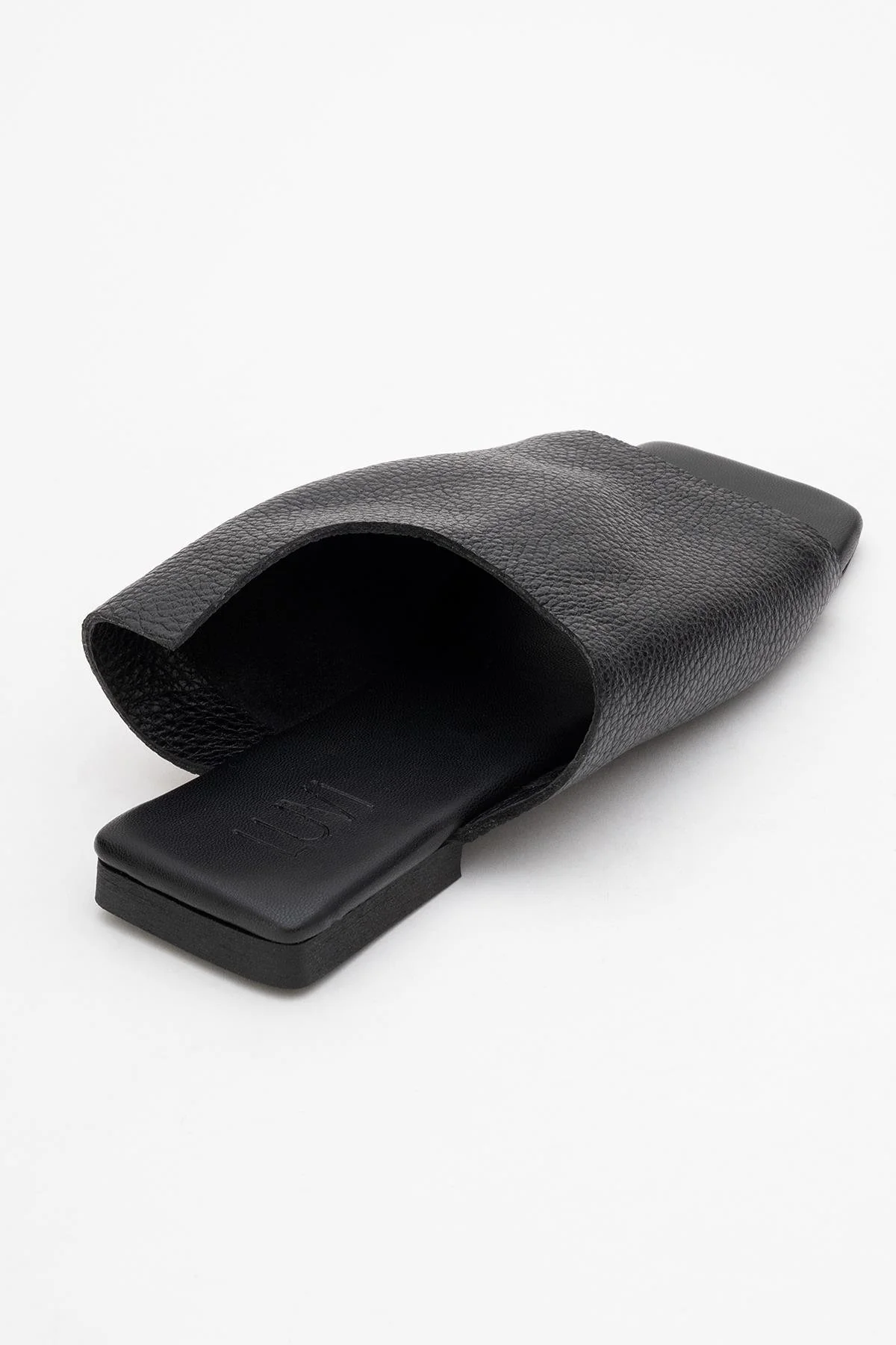 Orianna - Black Leather Slide Sandal (Women) - Image 5